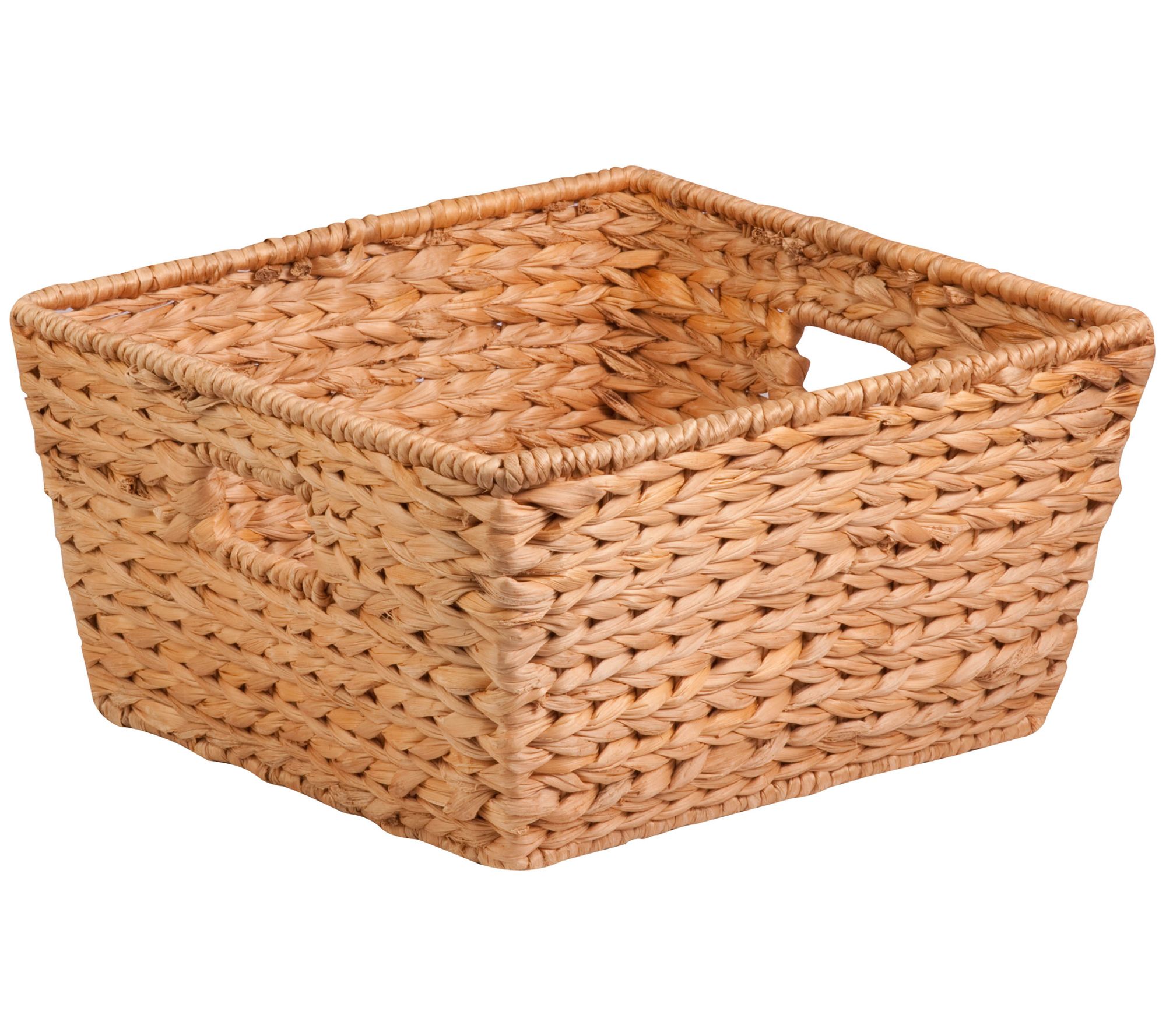 Honey-Can-Do Natural Wicker Multi-Purpose Baskets with Dividers (Set of 2)