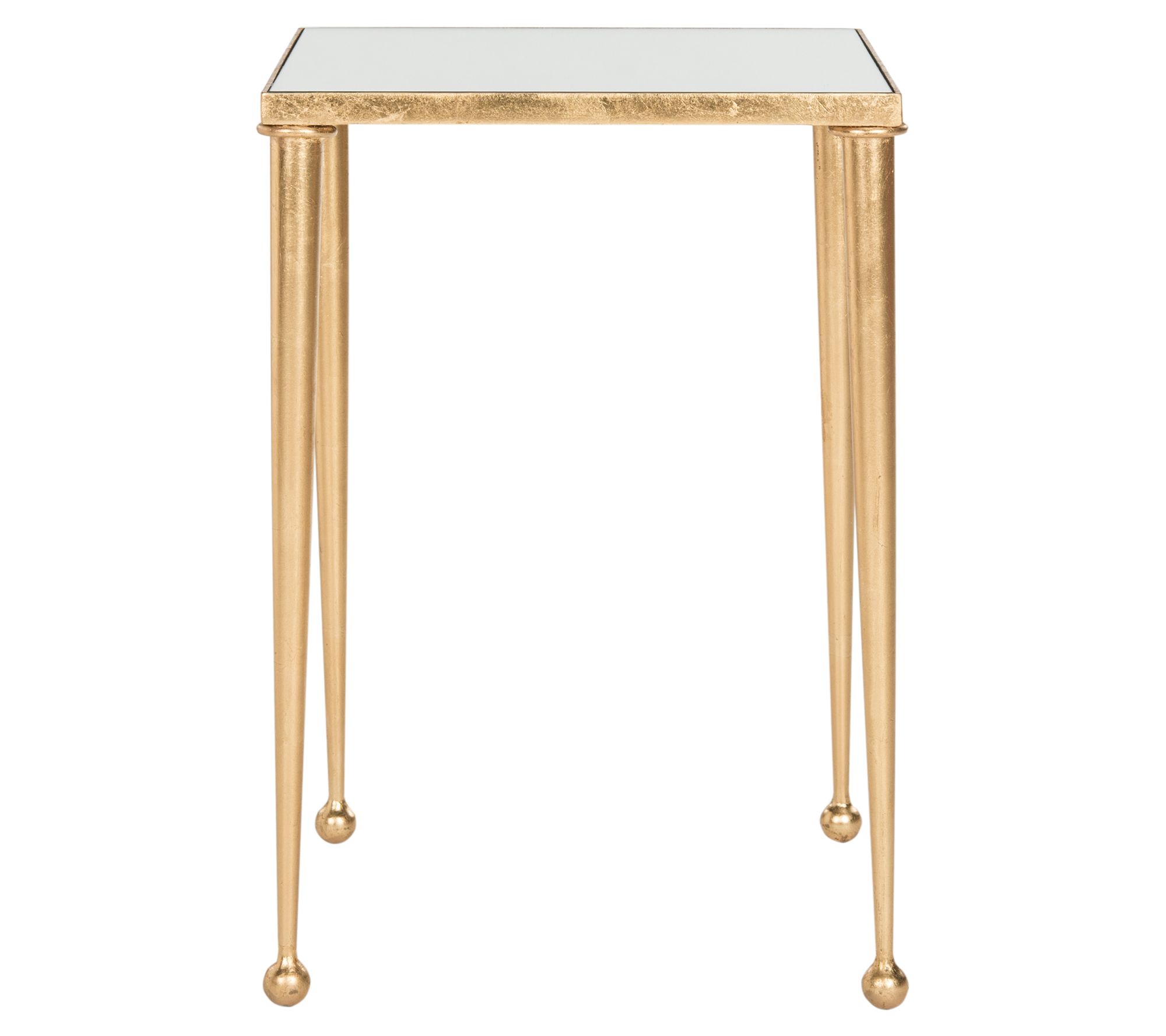 Safavieh Nyacko Mirror Top Gold Leaf End Table