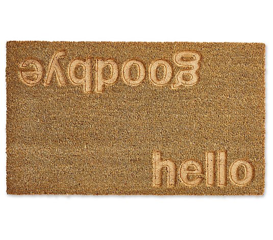 Design Imports Hello-Goodbye Engraved Doormat