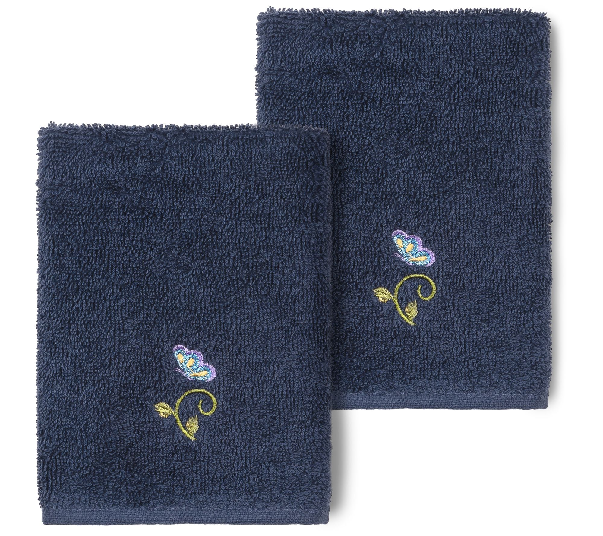 Linum Home Textiles Rebecca 2PC Embellished Washcloth Set