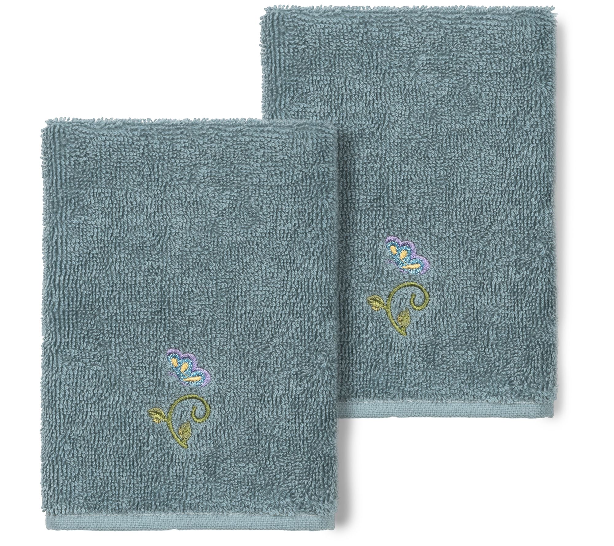 Linum Home Textiles Rebecca 2PC Embellished Washcloth Set