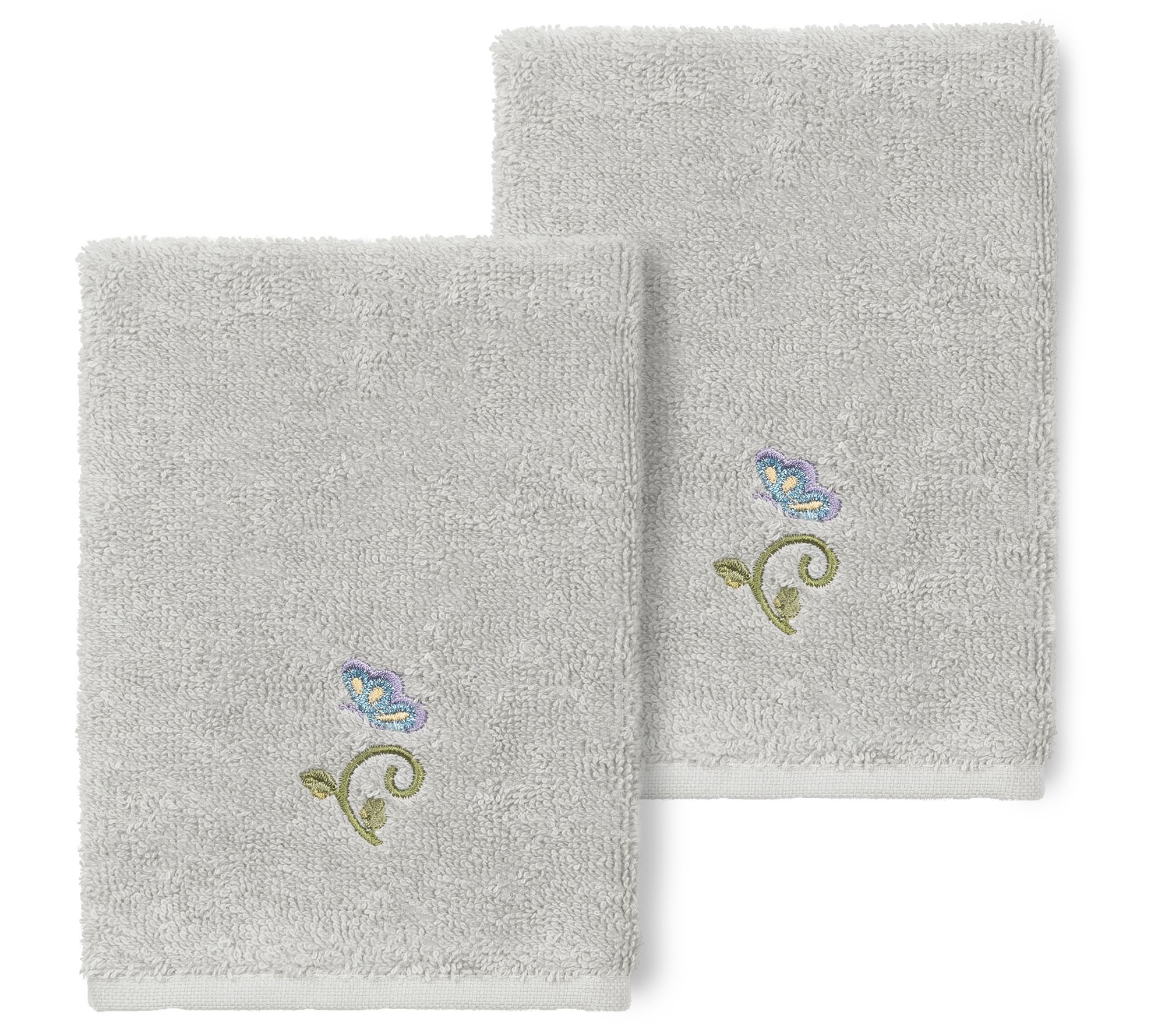 Linum Home Textiles Rebecca 2PC Embellished Washcloth Set