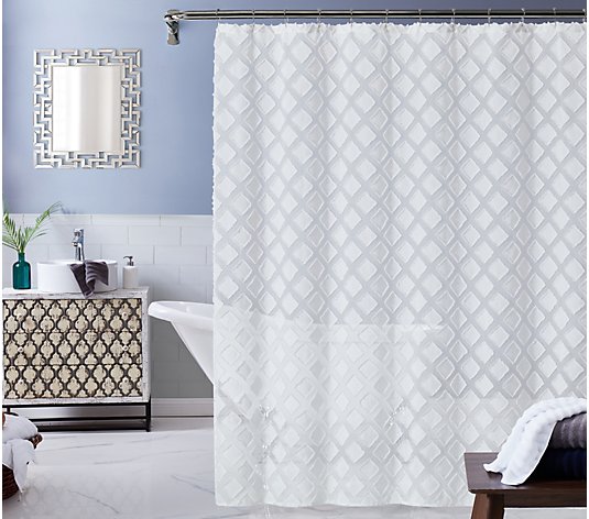 Dainty Home Katie Shower Curtain Set, Qvc Shower Curtains