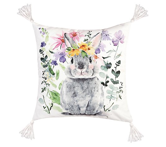 C&F Home Flowers Bunny I Pillow