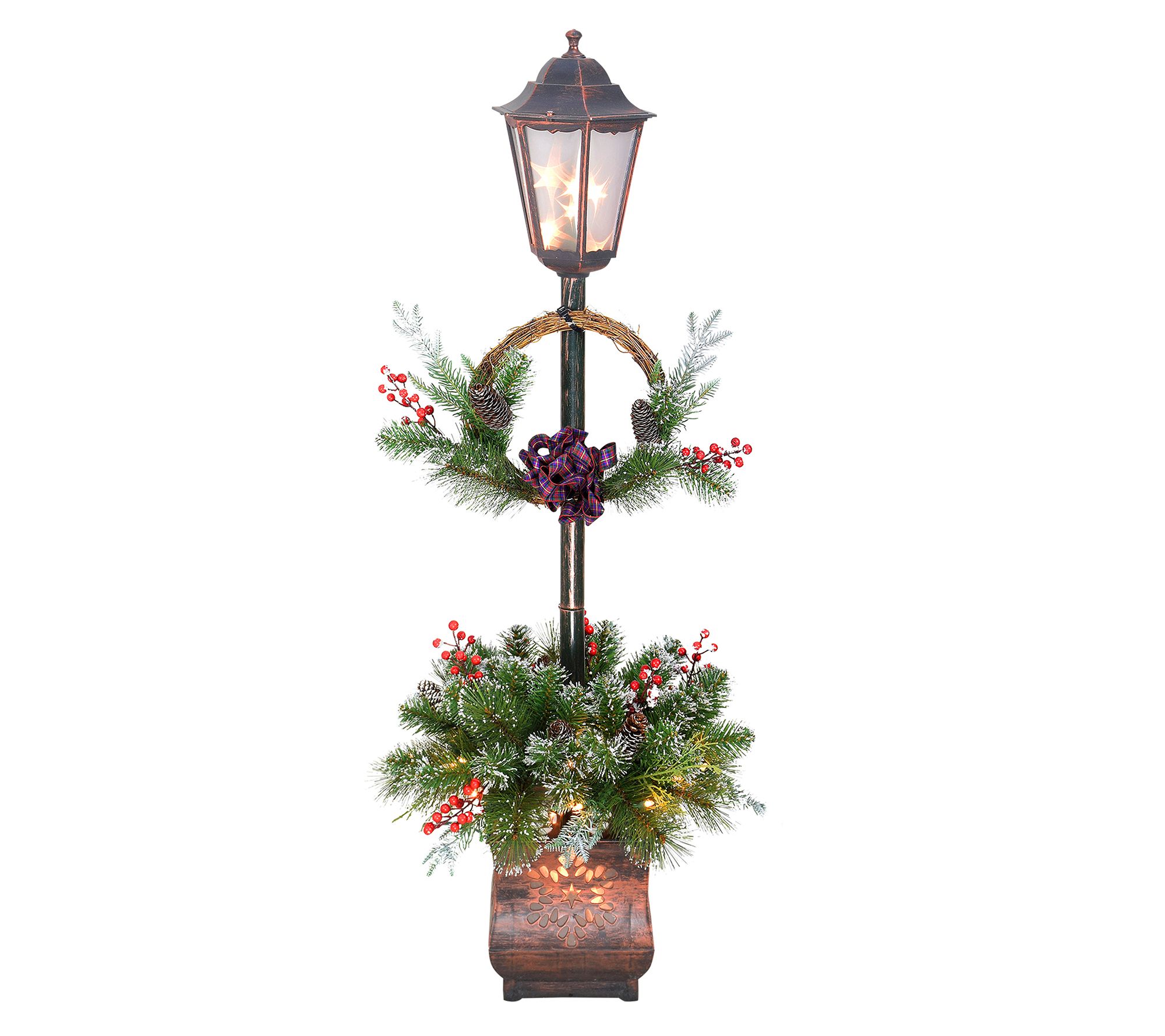 Puleo 4' Lamp Post, 35 Clear Incandescent Lights