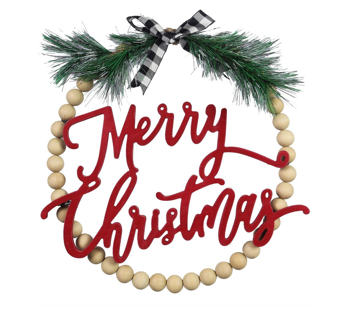 Young's Wood Wall Sign Wreath