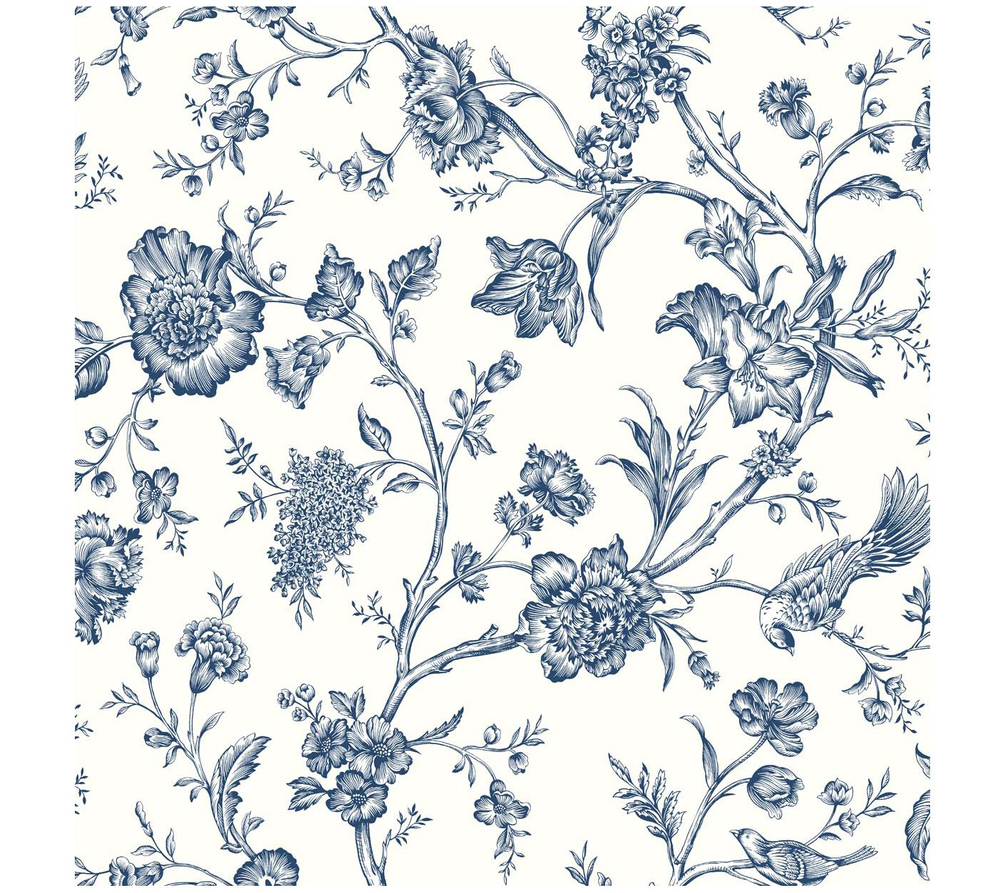 NextWall Jasmine Chinoiserie Peel and Stick Wallpaper