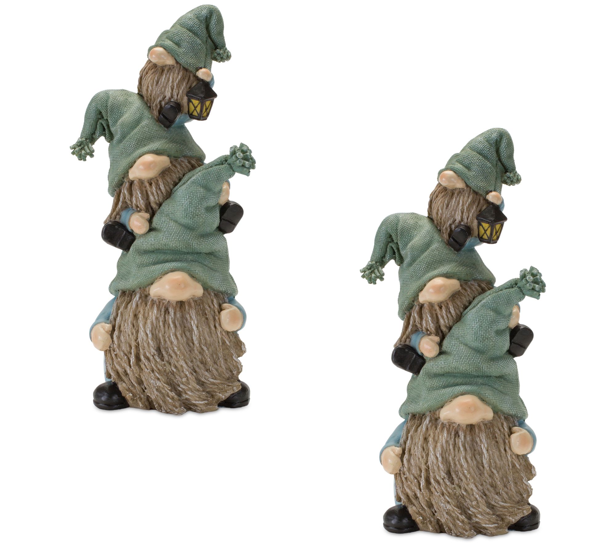 Melrose Triple Gnome Stack Figurine - Set of Two