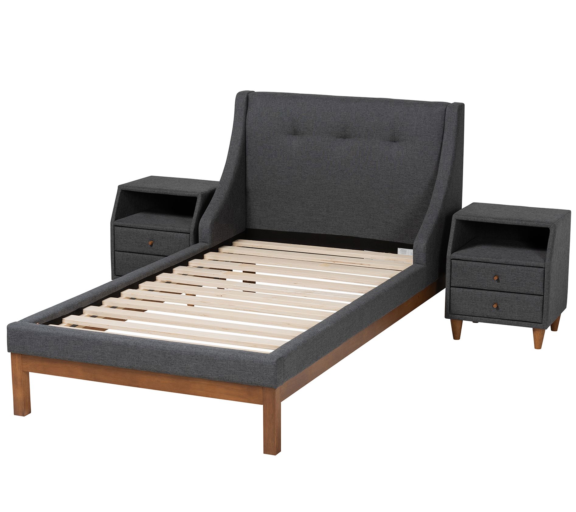 Louvain Fabric Twin Size 3-Piece Bedroom Set