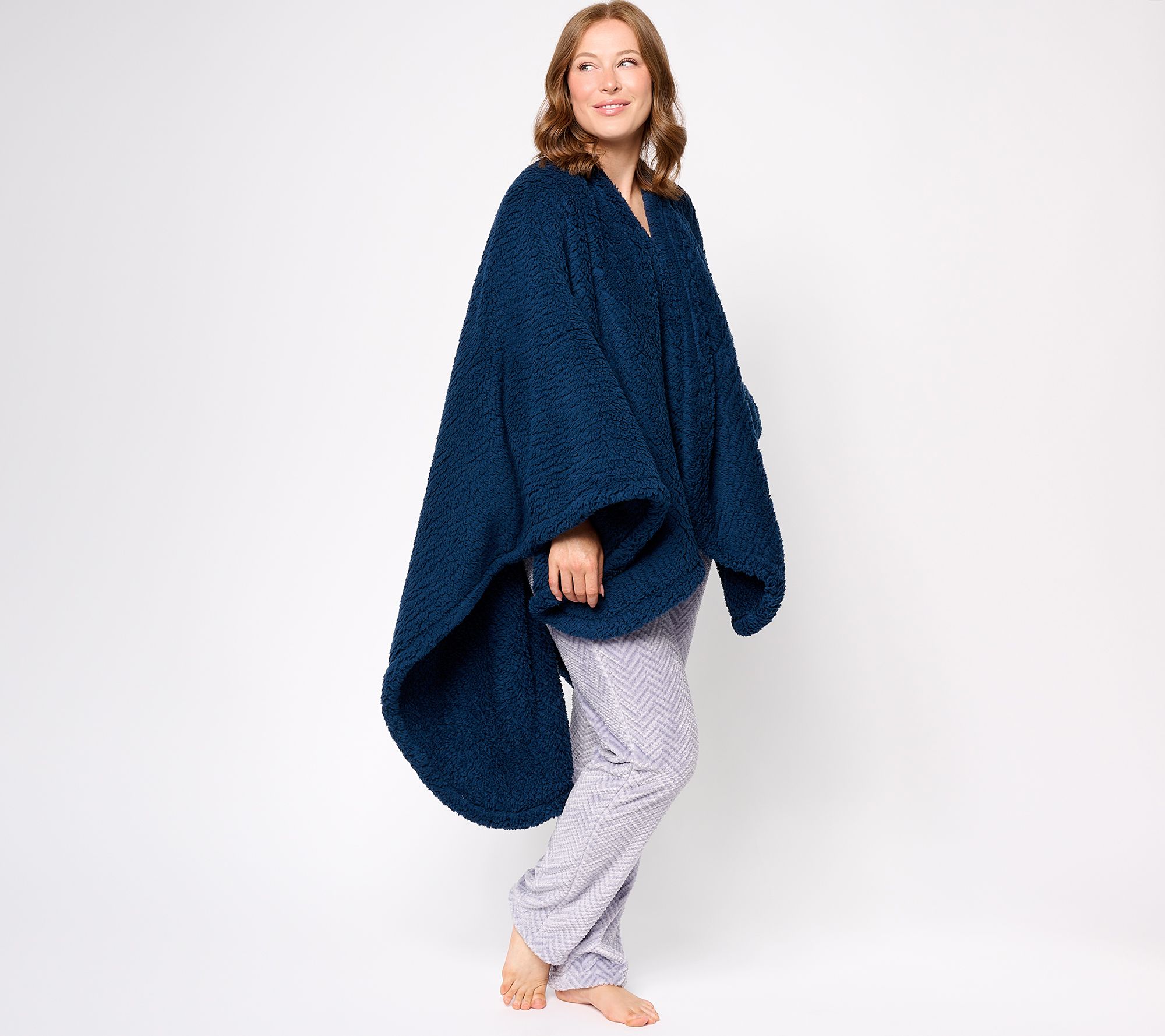Cozy Fleece Shawl with Sleeves Adaptive Clothing for Seniors, Disabled &  Elderly Care