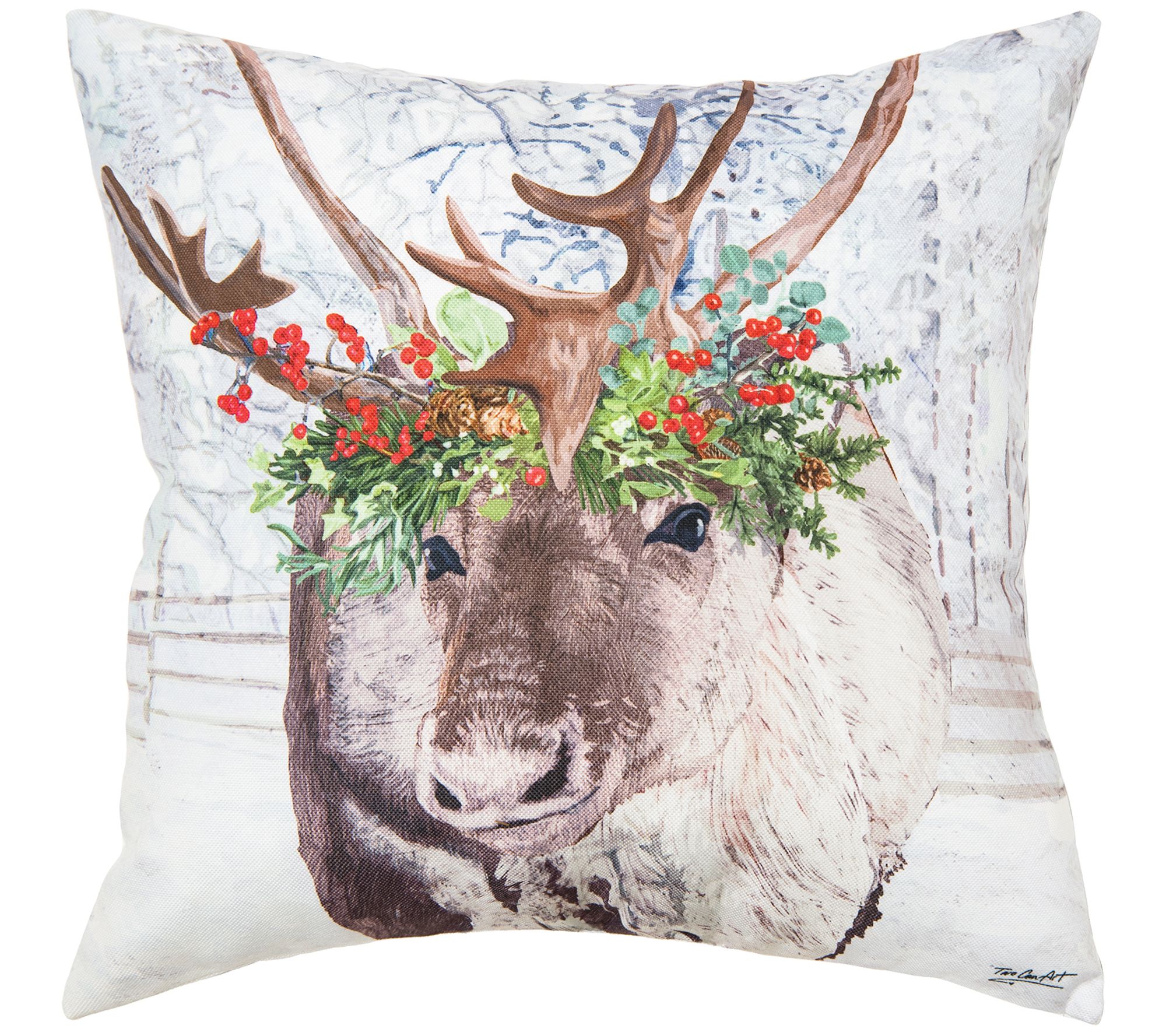 Snowy Trees Pillow by C&F Home