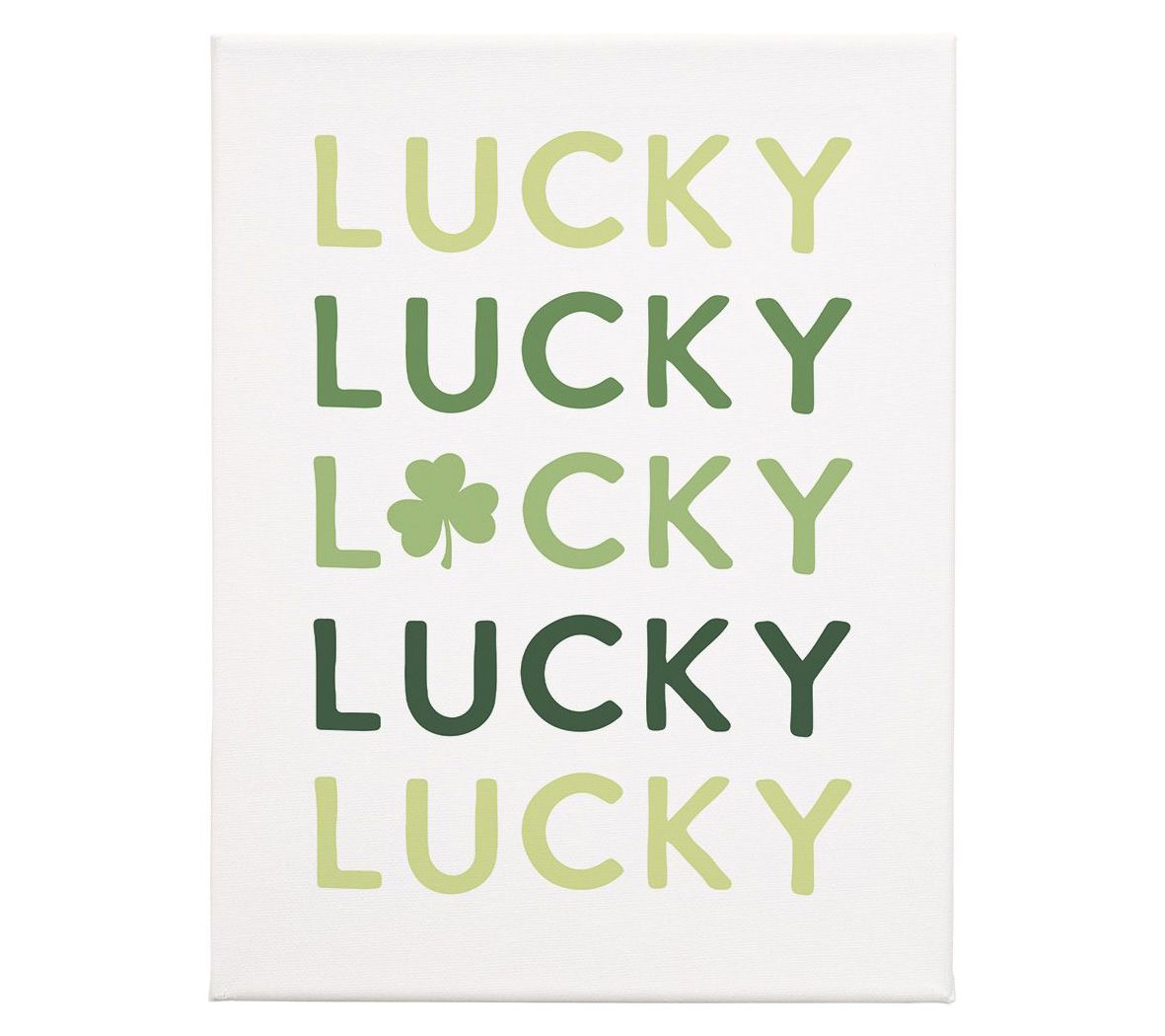Sincere Surroundings 17"Lucky Repeated ShamrockWrapped Canvas