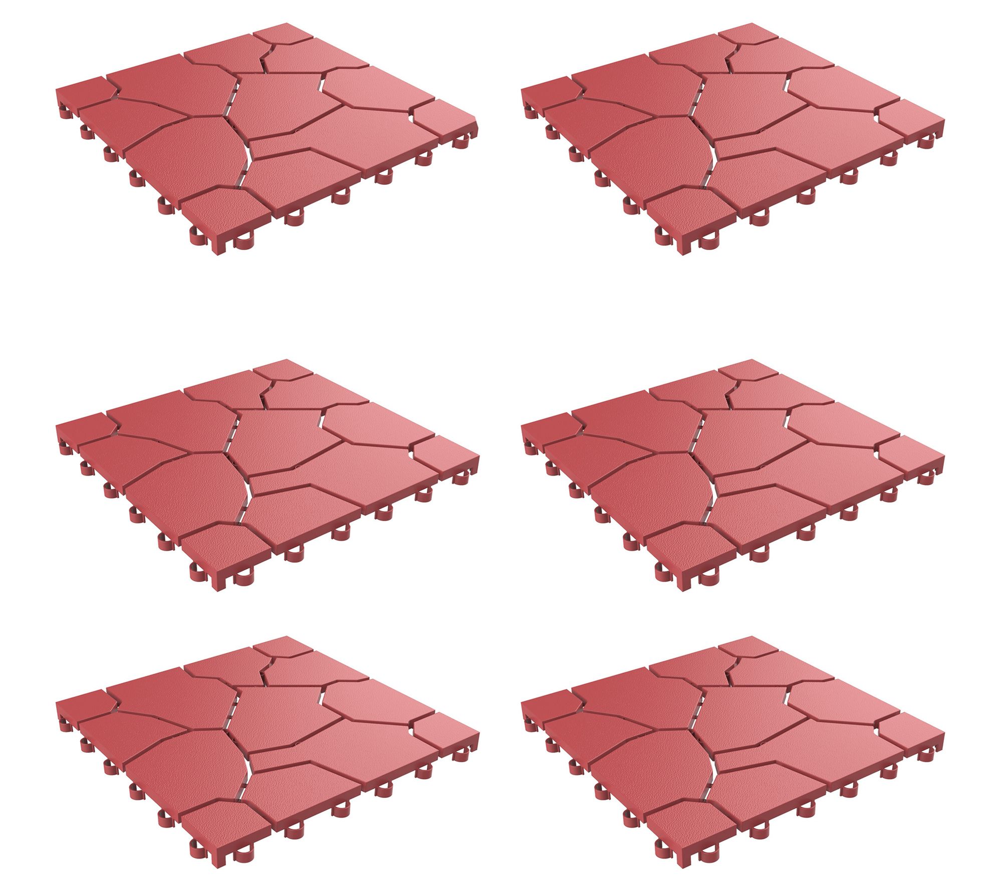 Pure Garden 6 Deck Tiles Interlocking Outdoor Tiles