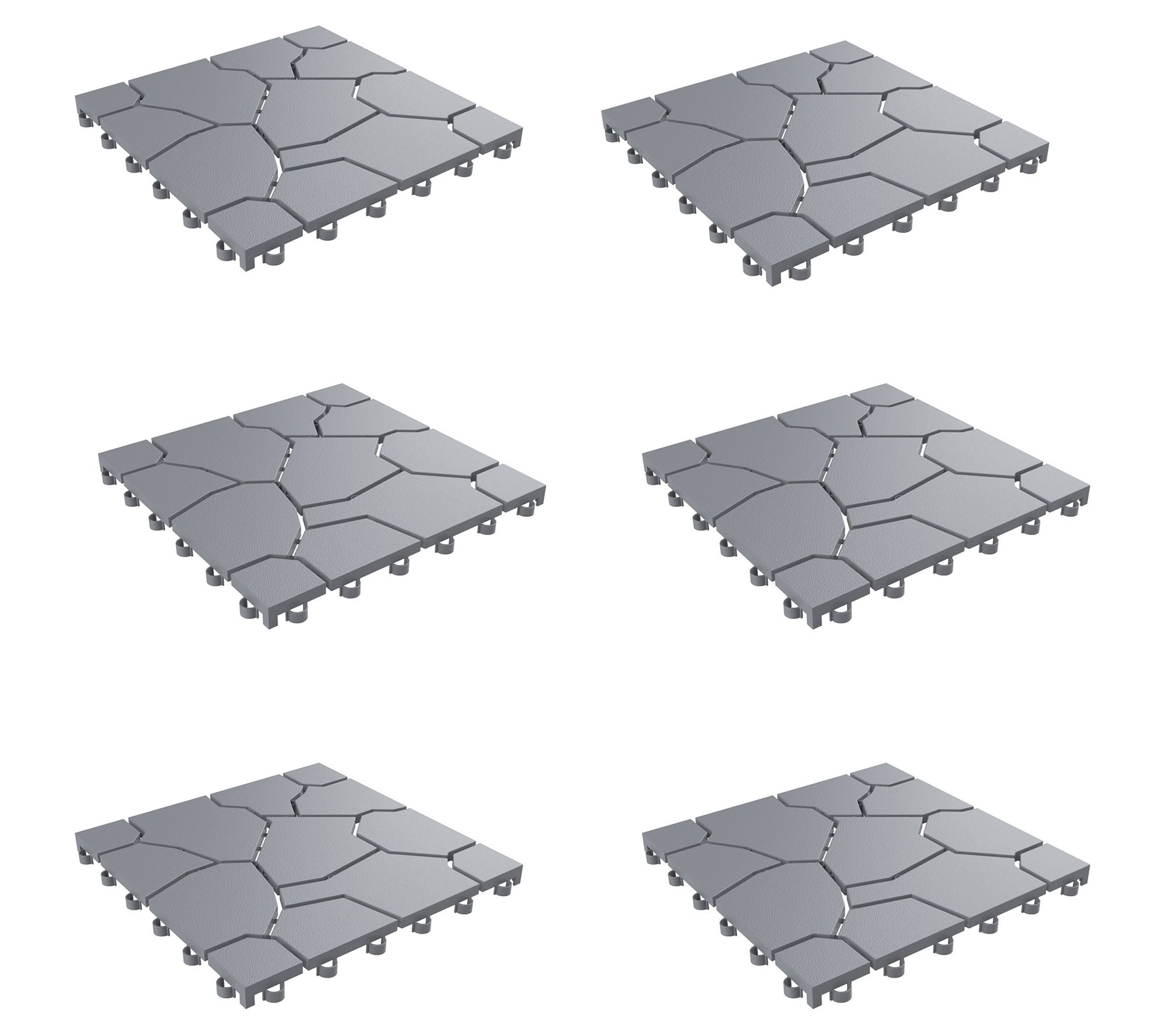 Pure Garden 6 D eck Tiles Inter locking Weather -Resistant Tile