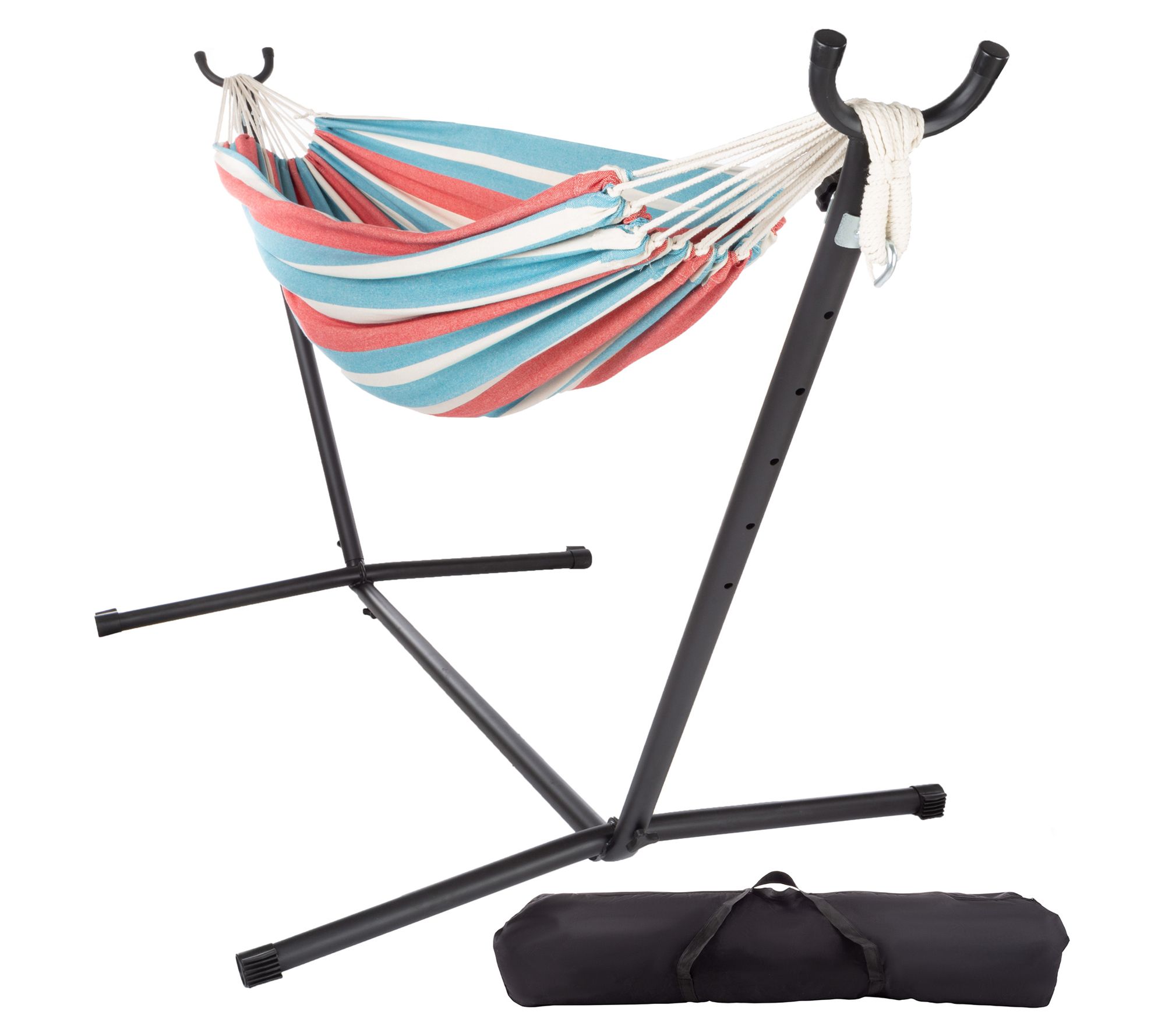 Pure Garden 2-Person Hammock with Stand Brazilian-Style Swing