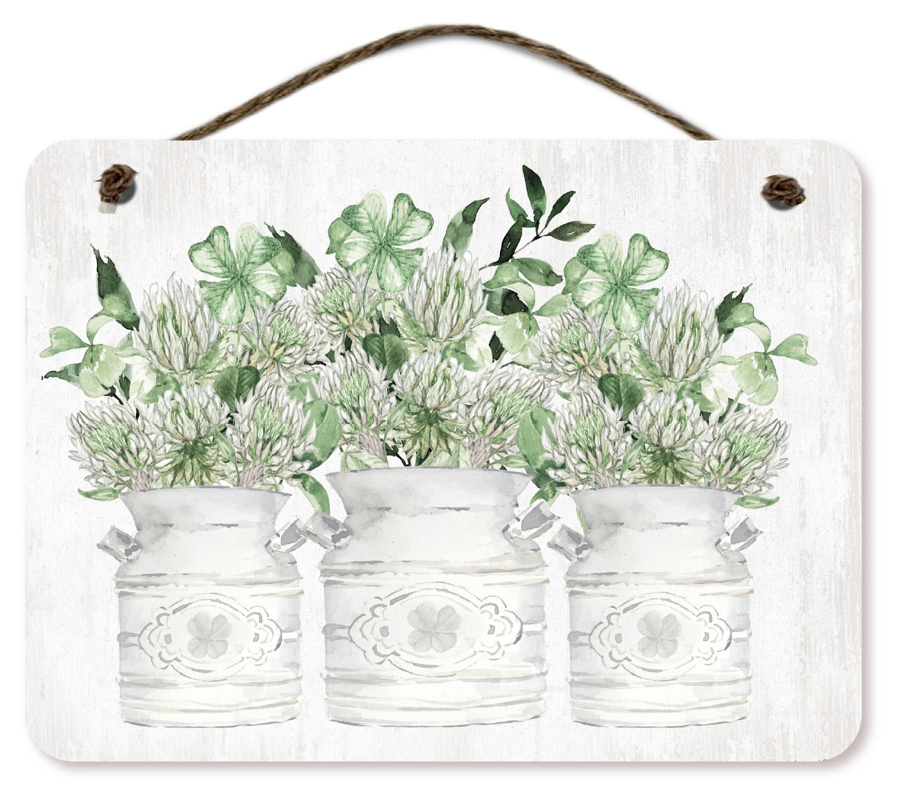 Courtside Market St Patty's Day Flower Pots 16x12 Hanging Sign