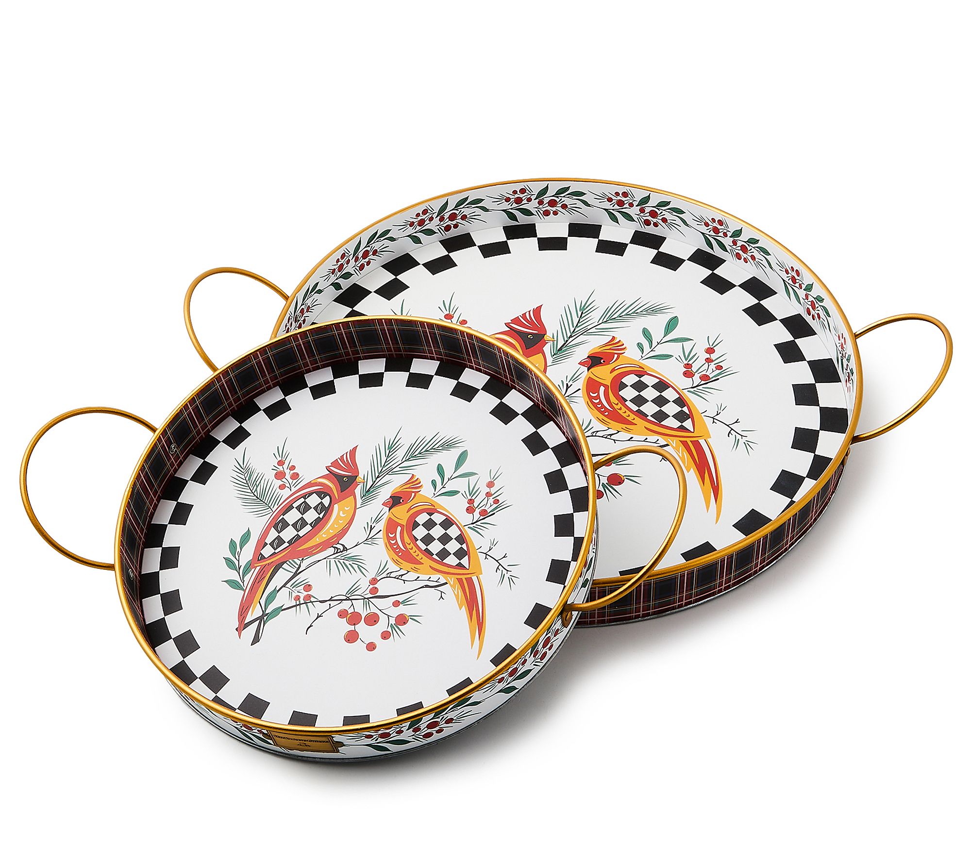 MacKenzie-Childs Set of 2 Serving Trays