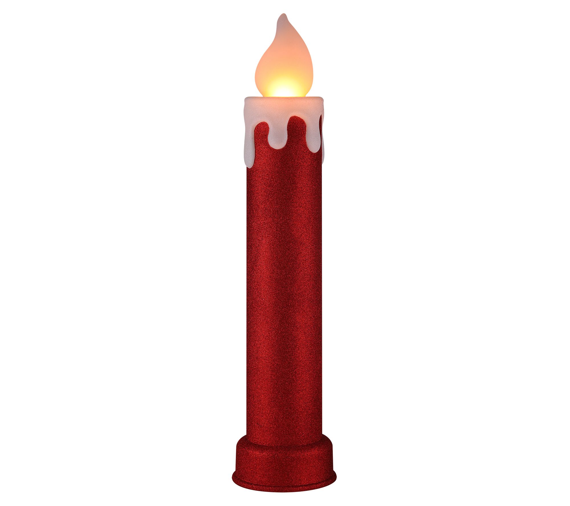 Mr. Christmas 36 in. Glittery Blow Mold Candle- Red