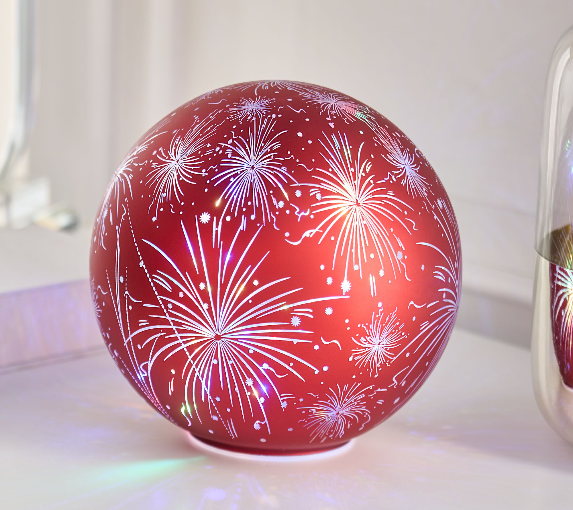 Illuminated 8" Celebration Fireworks Sphere by Valerie