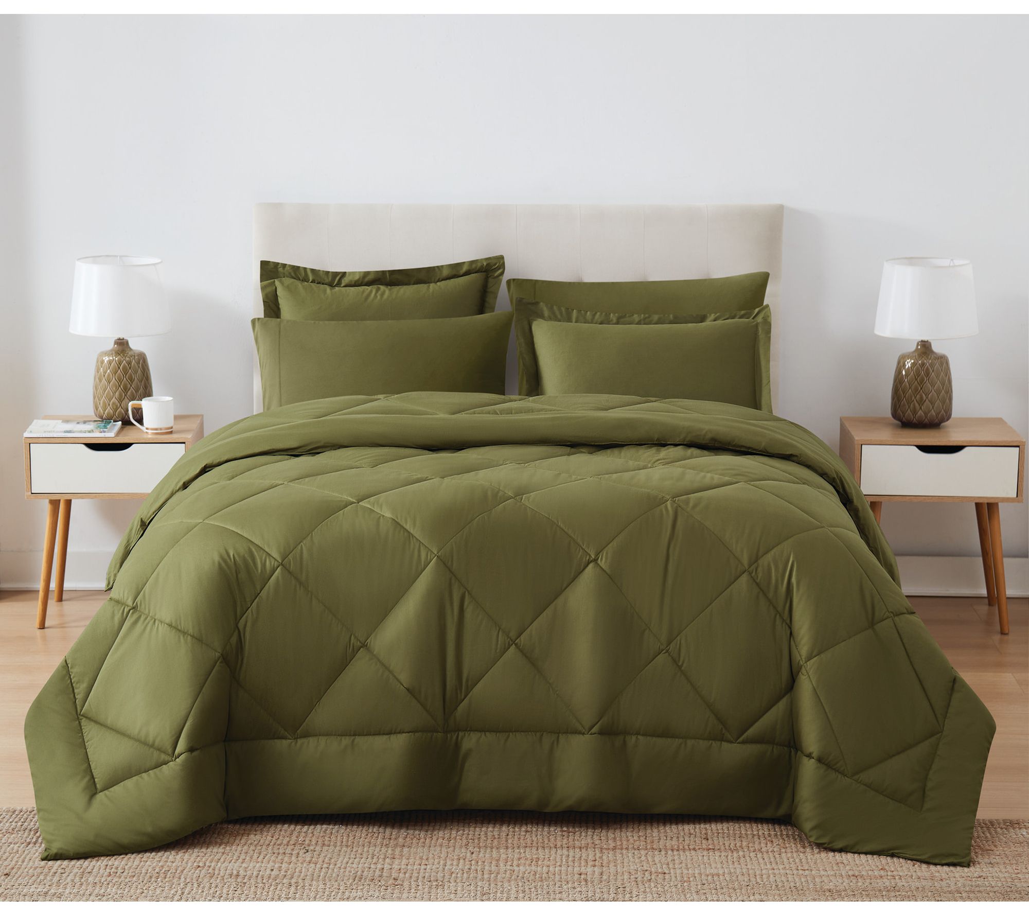 Cannon Solid Oversized Percale Full/Queen 3pc Comforter Set