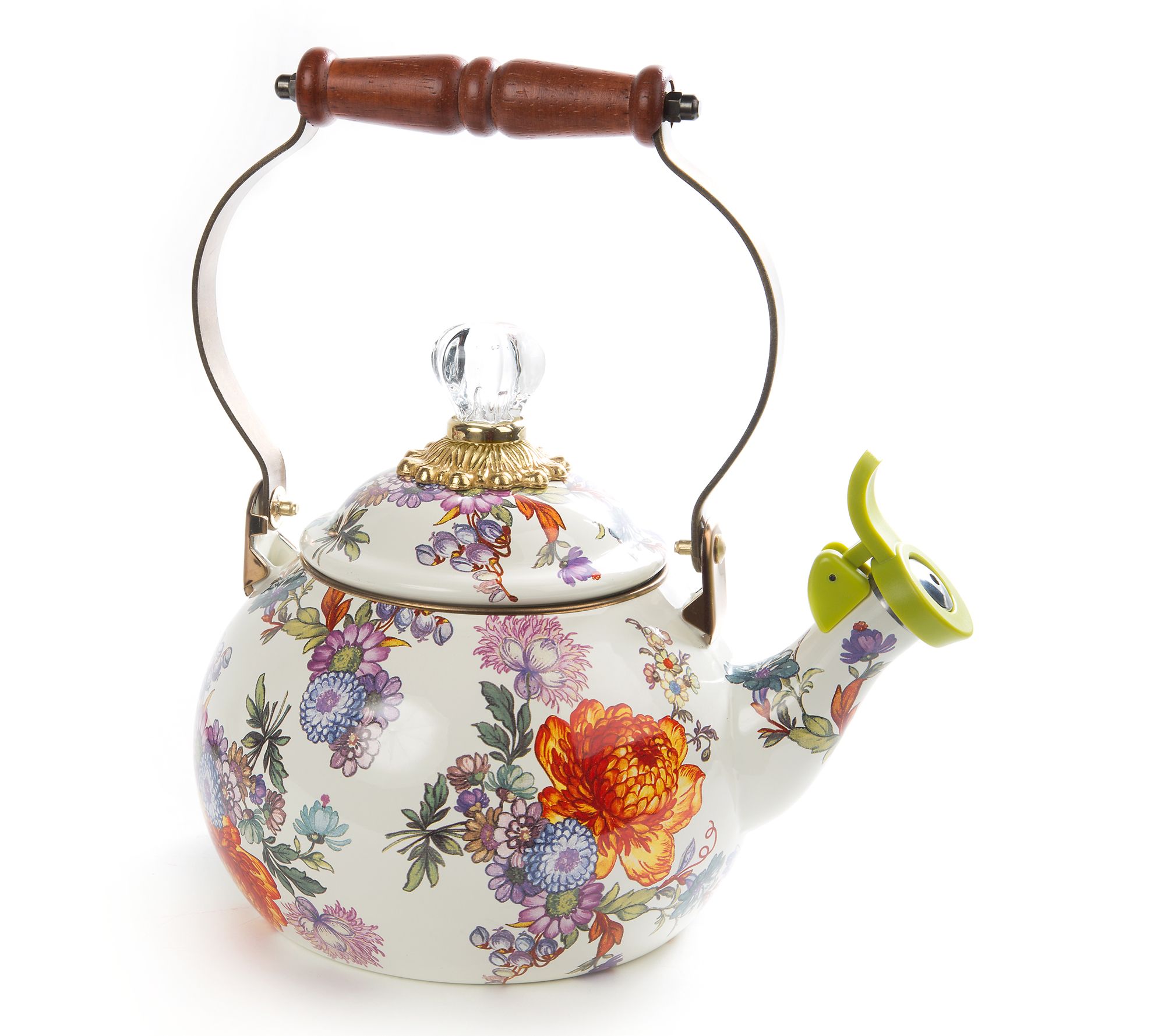 "As Is" MacKenzie- Childs 2-Quart Whistling Tea Kettle