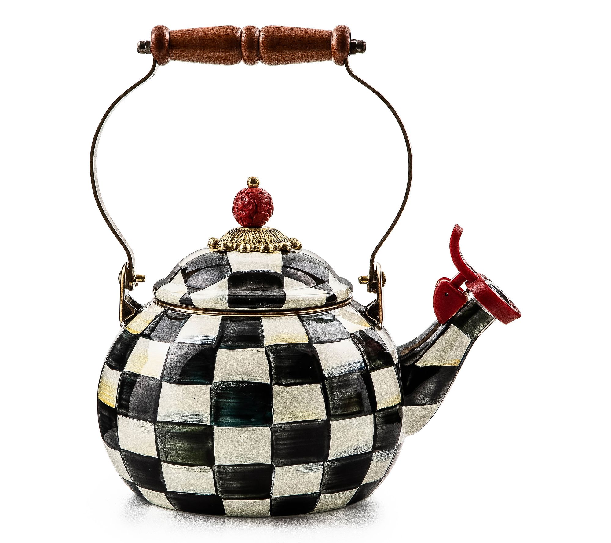 "As Is" MacKenzie- Childs 2-Quart Whistling Tea Kettle