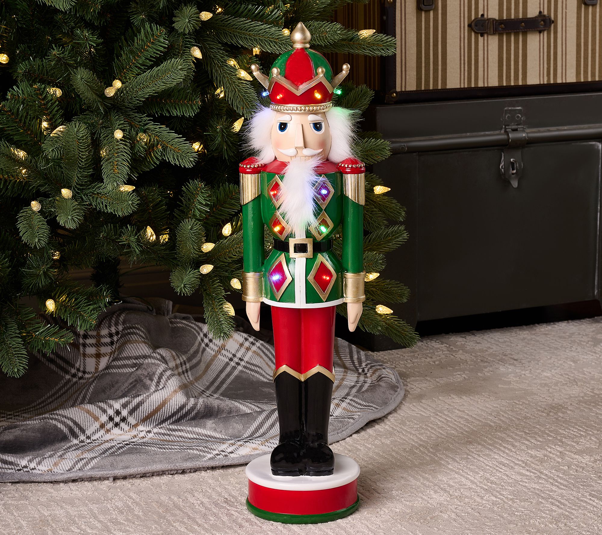 25.5" Illuminated Nutcracker with Crown by Valerie