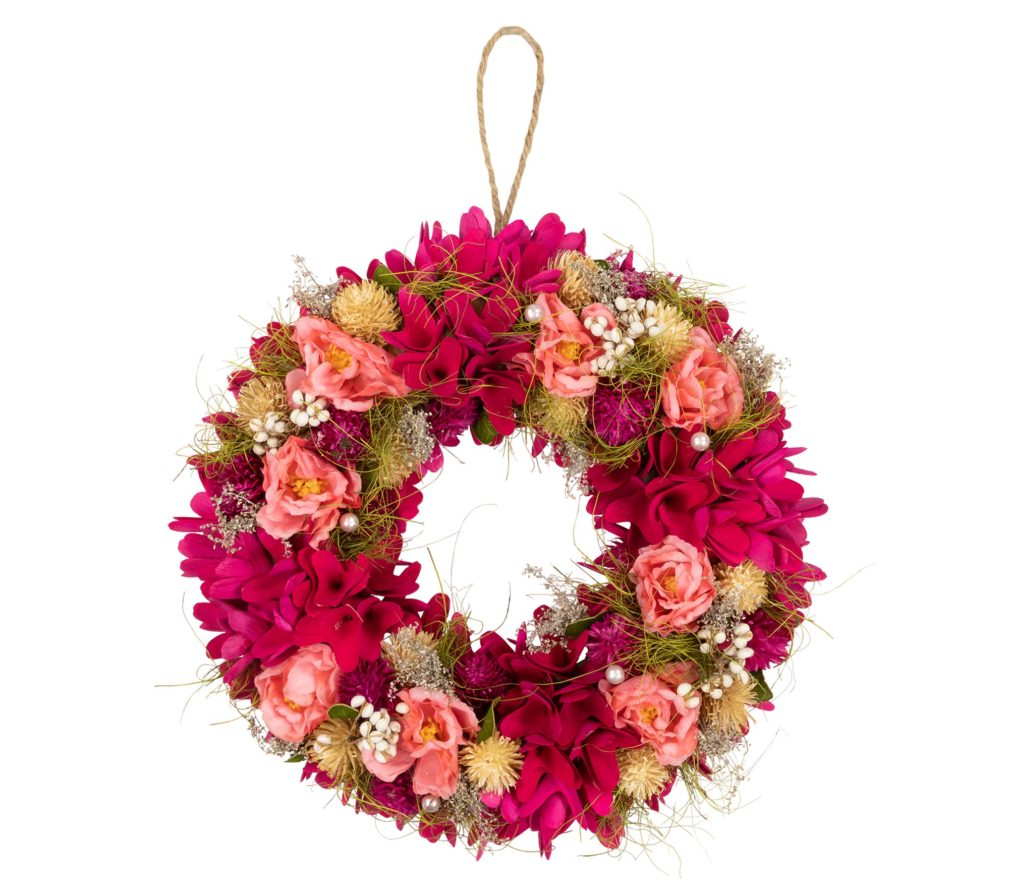 Northlight Mixed Floral and Berries Spring Wreath - 12.5"