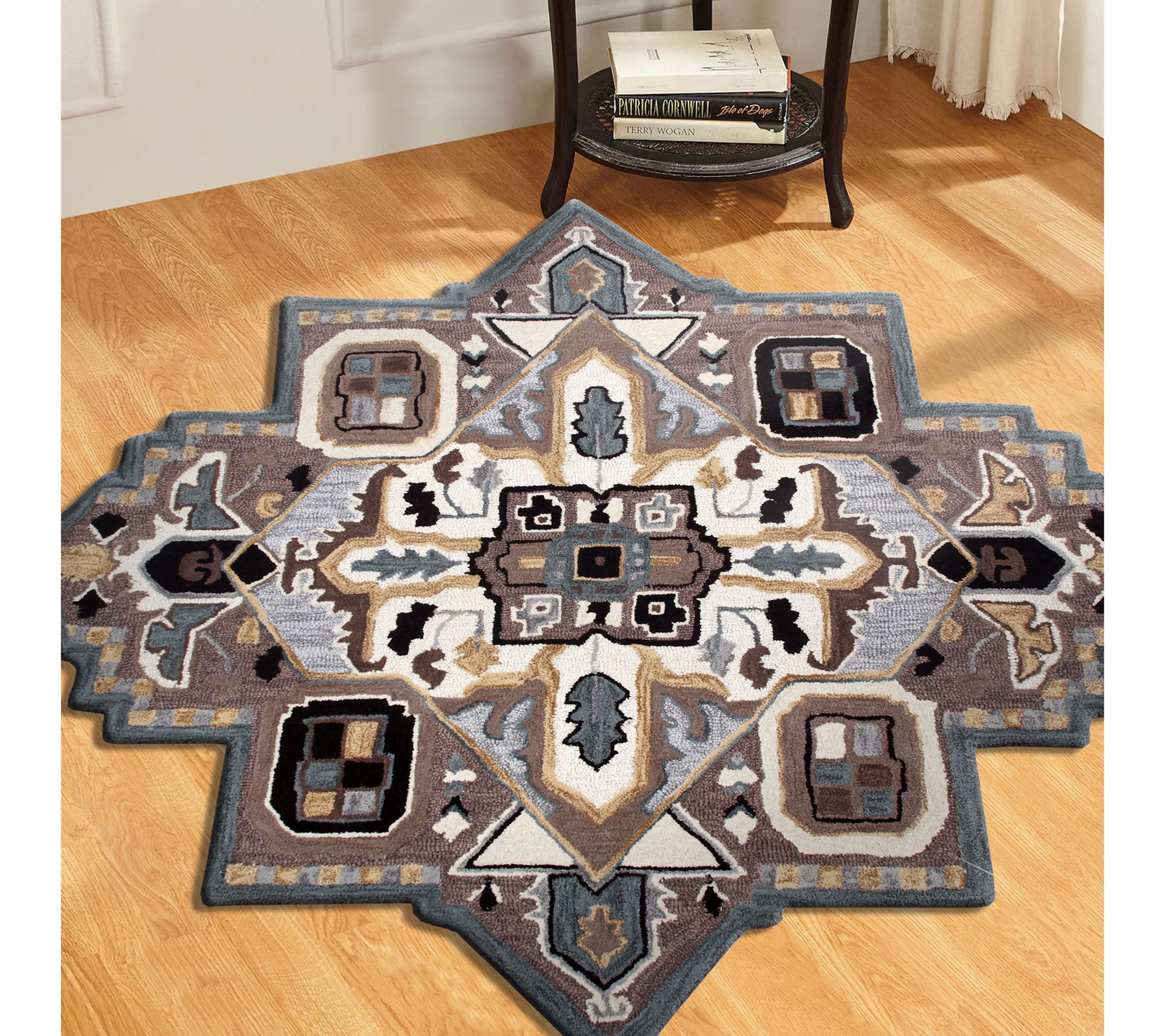 Ox Bay Geometric Medallion Wool Blend Indoor Rug, 5' Star