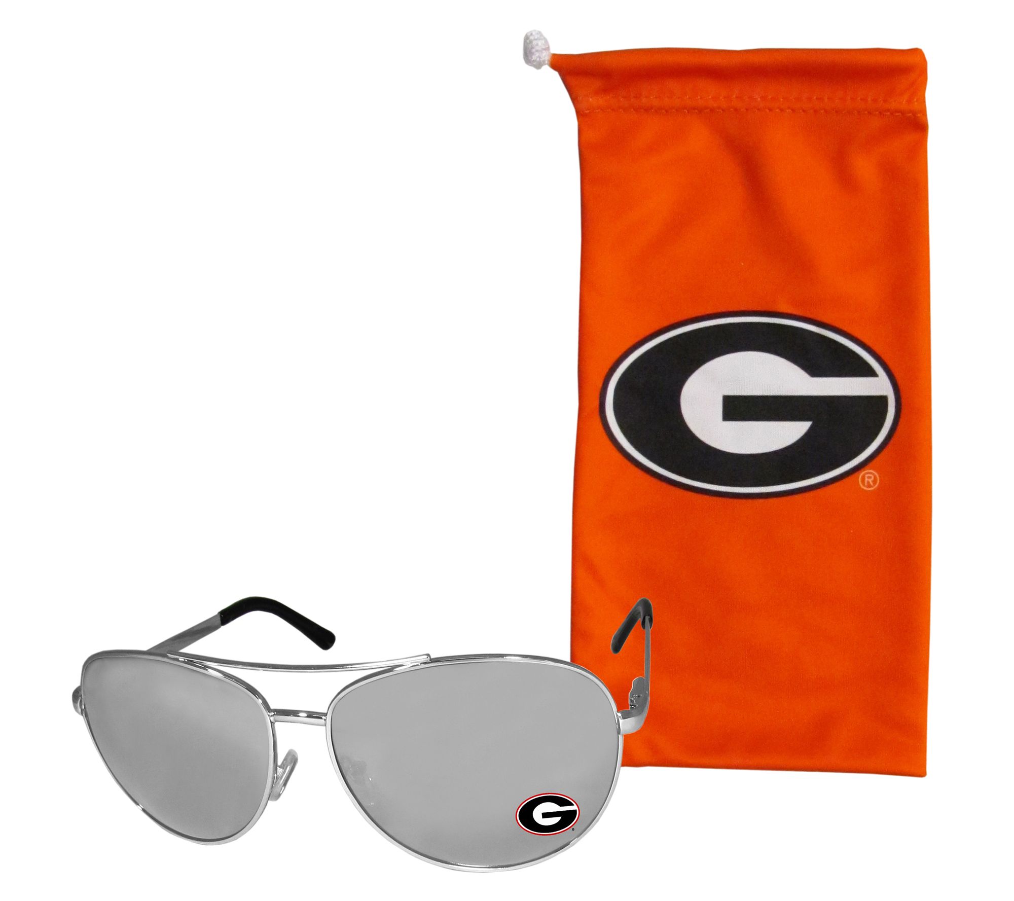 Siskiyou Sports College Aviator Sunglass and Bag Set