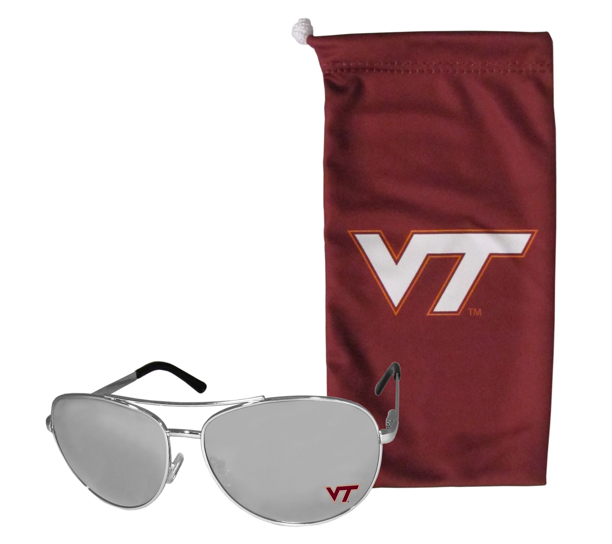 Siskiyou Sports College Aviator Sunglass and Bag Set