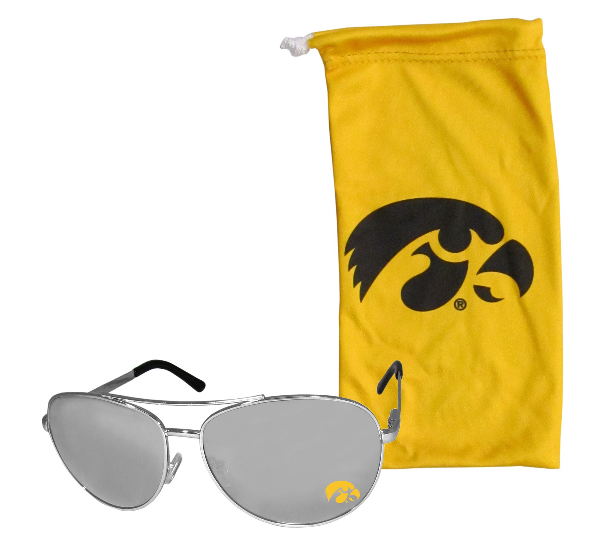 Siskiyou Sports College Aviator Sunglass and Bag Set