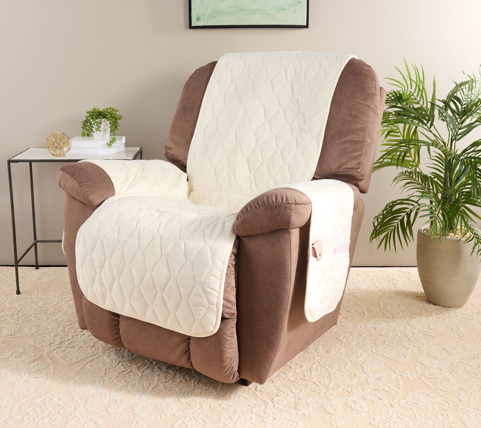 Home Reflections Micromink Pin-Sonic Recliner Cover