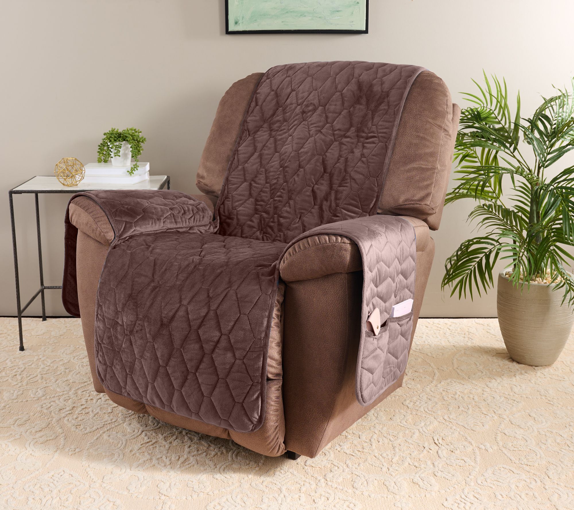 Home Reflections Micromink Pin-Sonic Recliner Cover