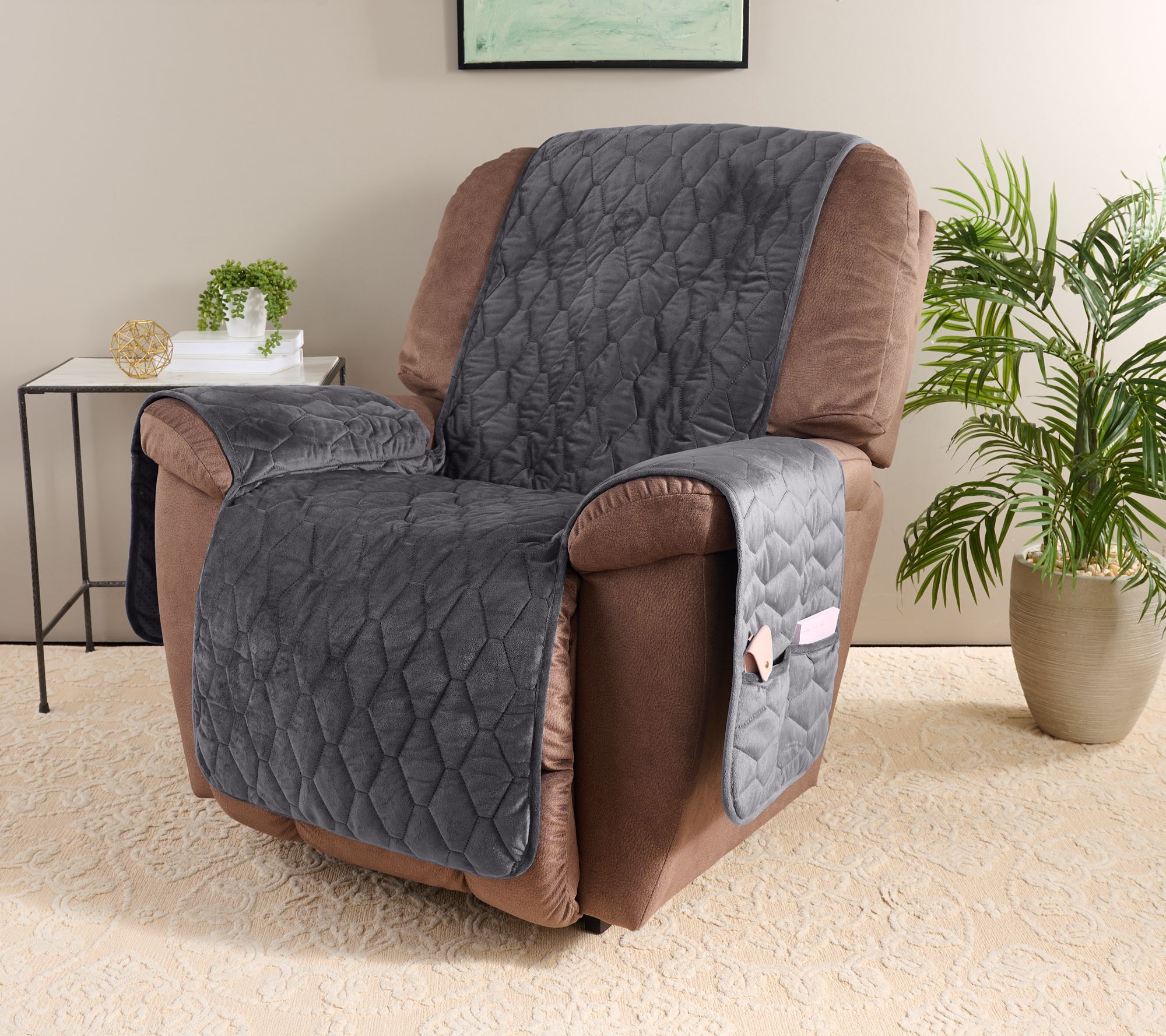Home Reflections Micromink Pin-Sonic Recliner Cover