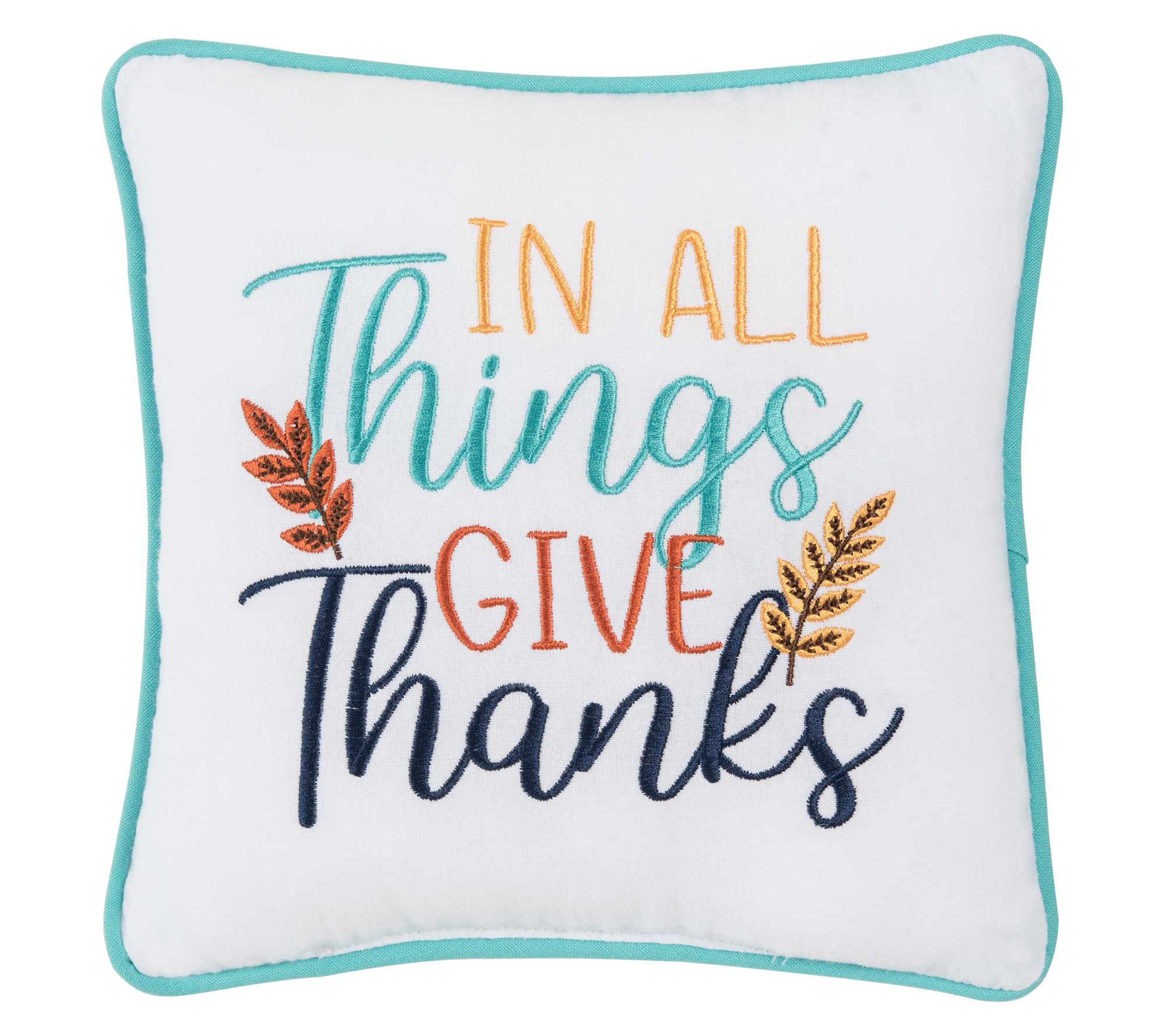 In All Give Thanks Pillow by Valerie