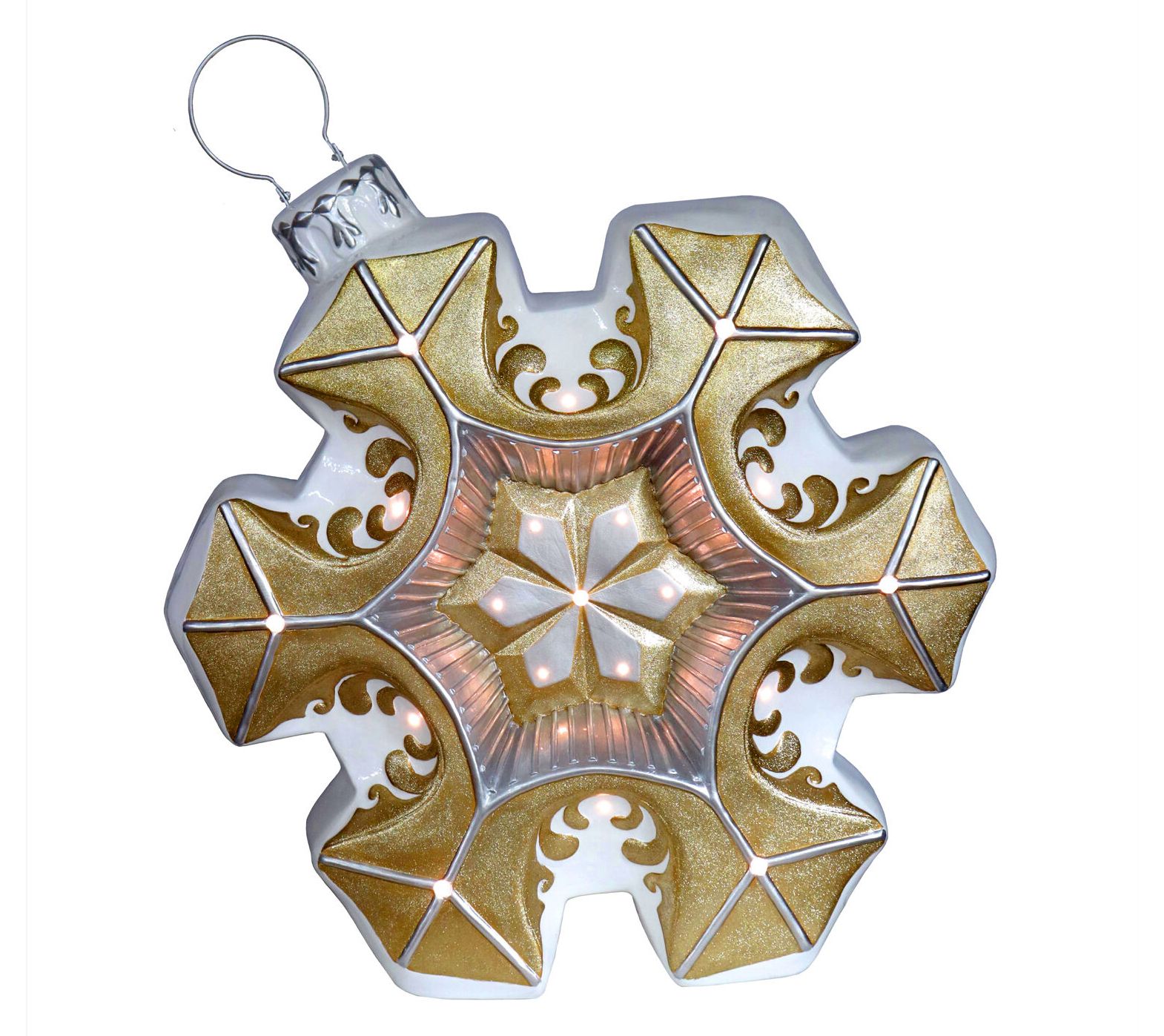 Fraser Hill Farm 36" Vintage Snowflake OrnamentStatue