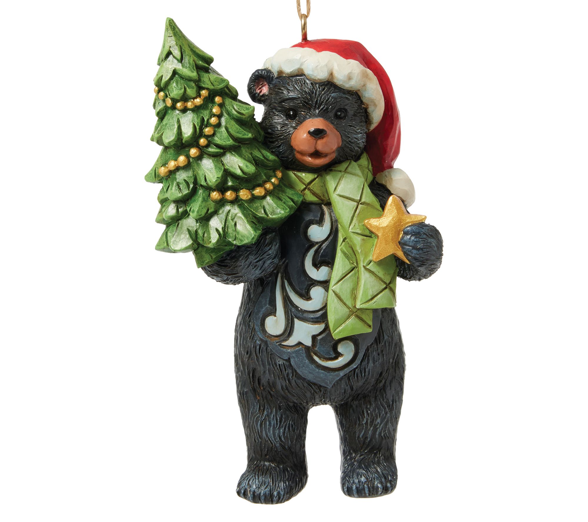 Jim Shore Heartwood Creek Lodge Black Bear Orna ent 4.06in H
