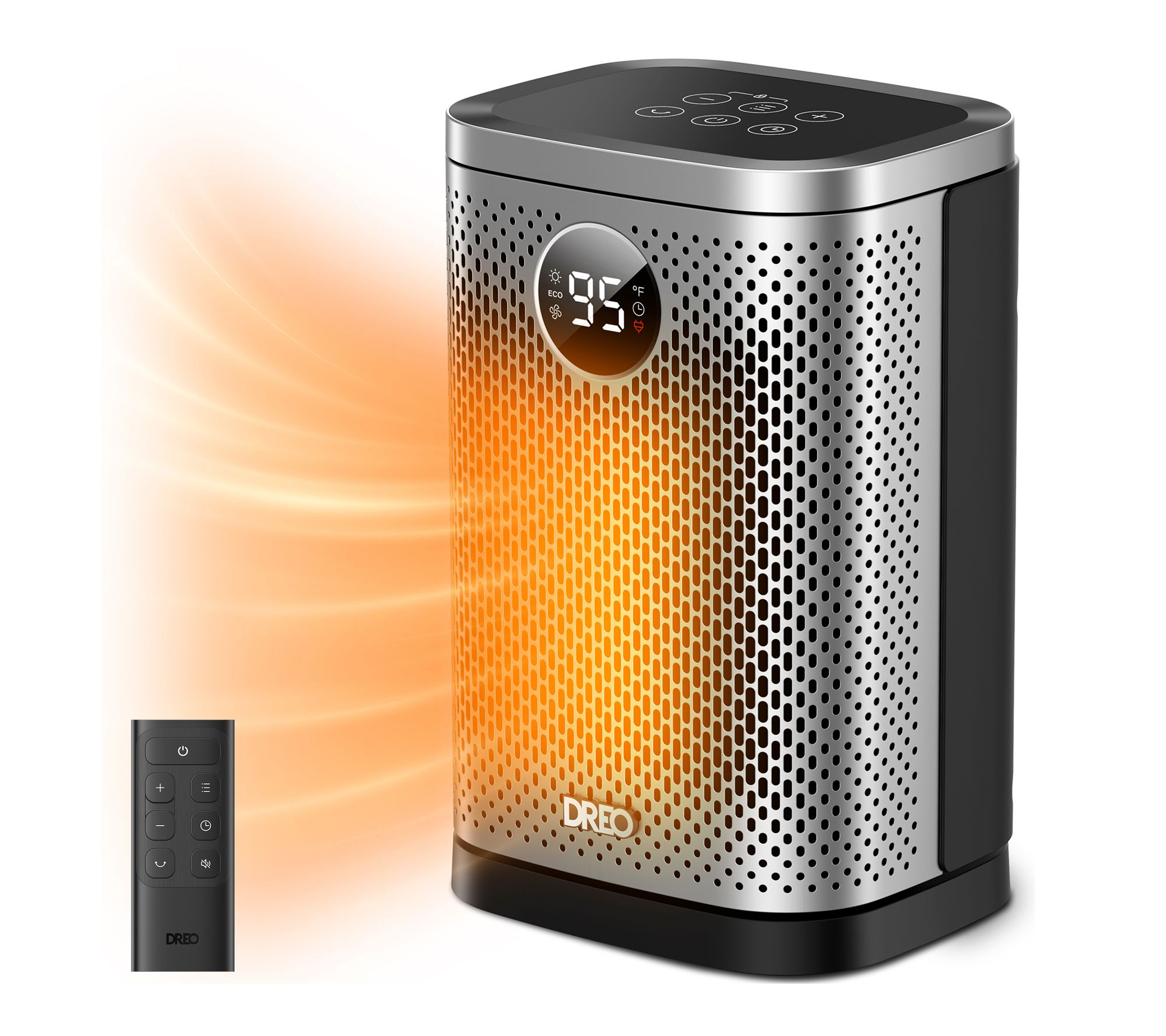 DREO Compact Ceramic Space Heater with Oscillation and Remote