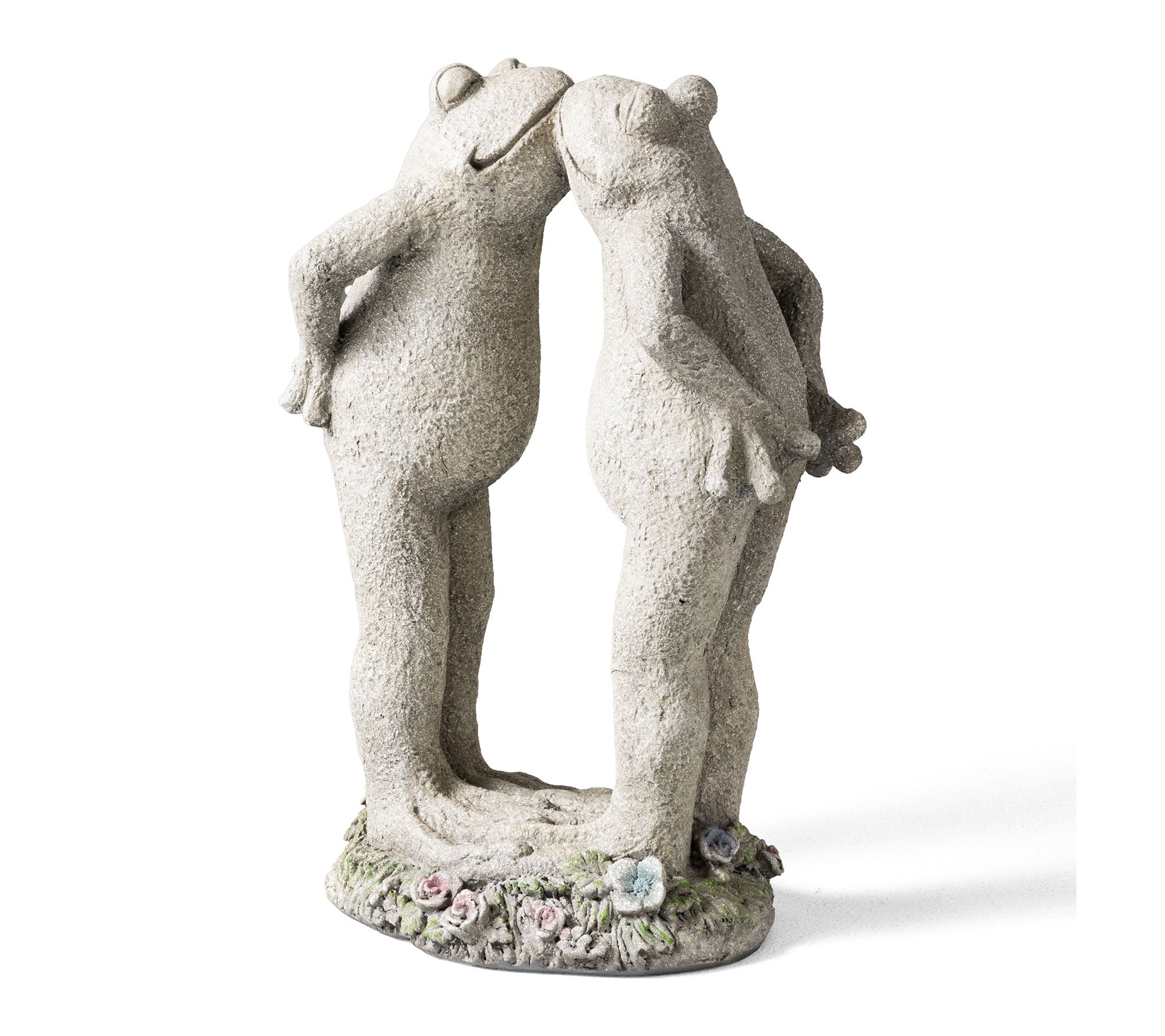 Glitzhome 15.25''H Resin Two Kissing Frog Statue