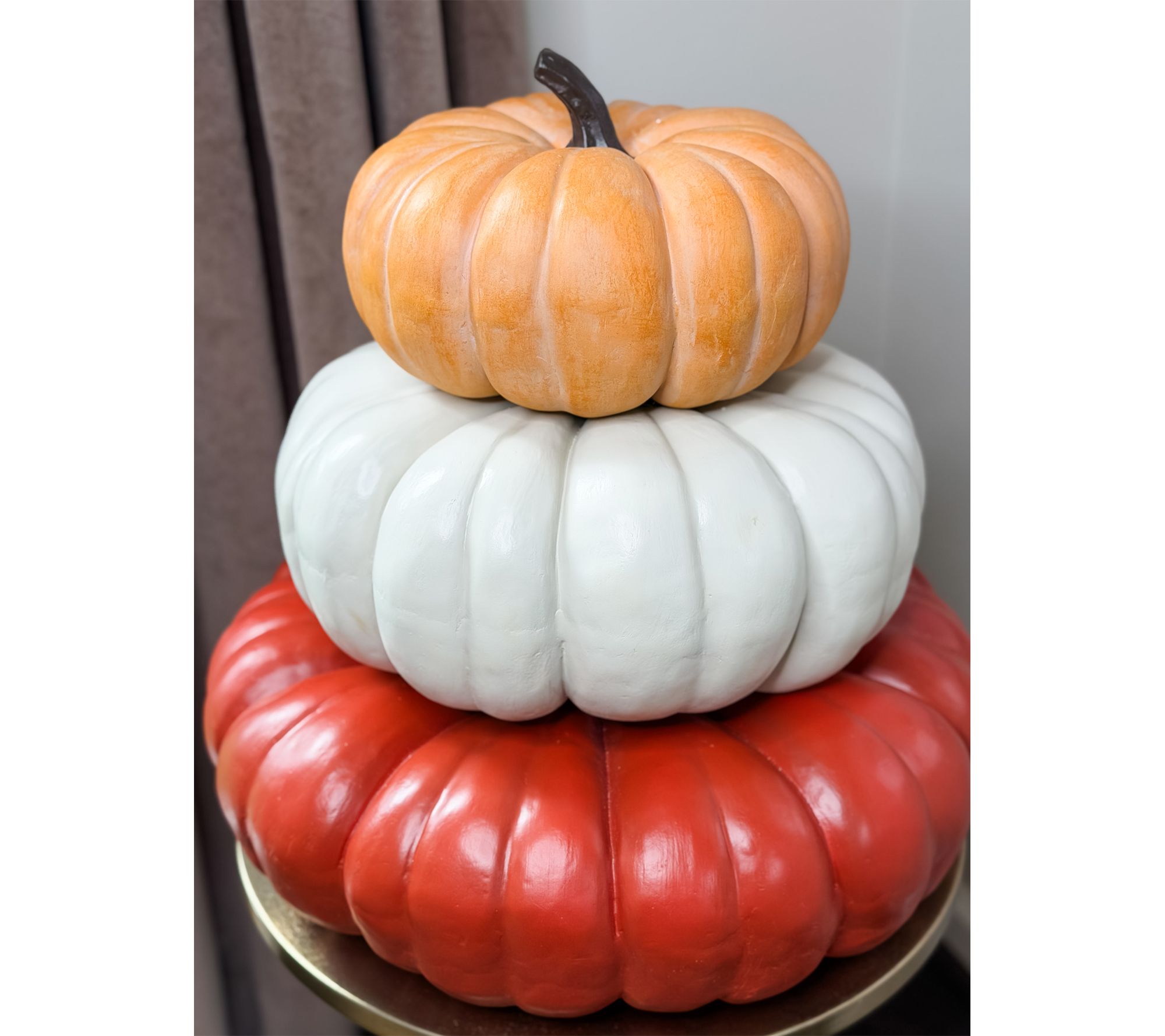 Simply Stunning Set of 3 Stackable Pumpkins by Janine Graff