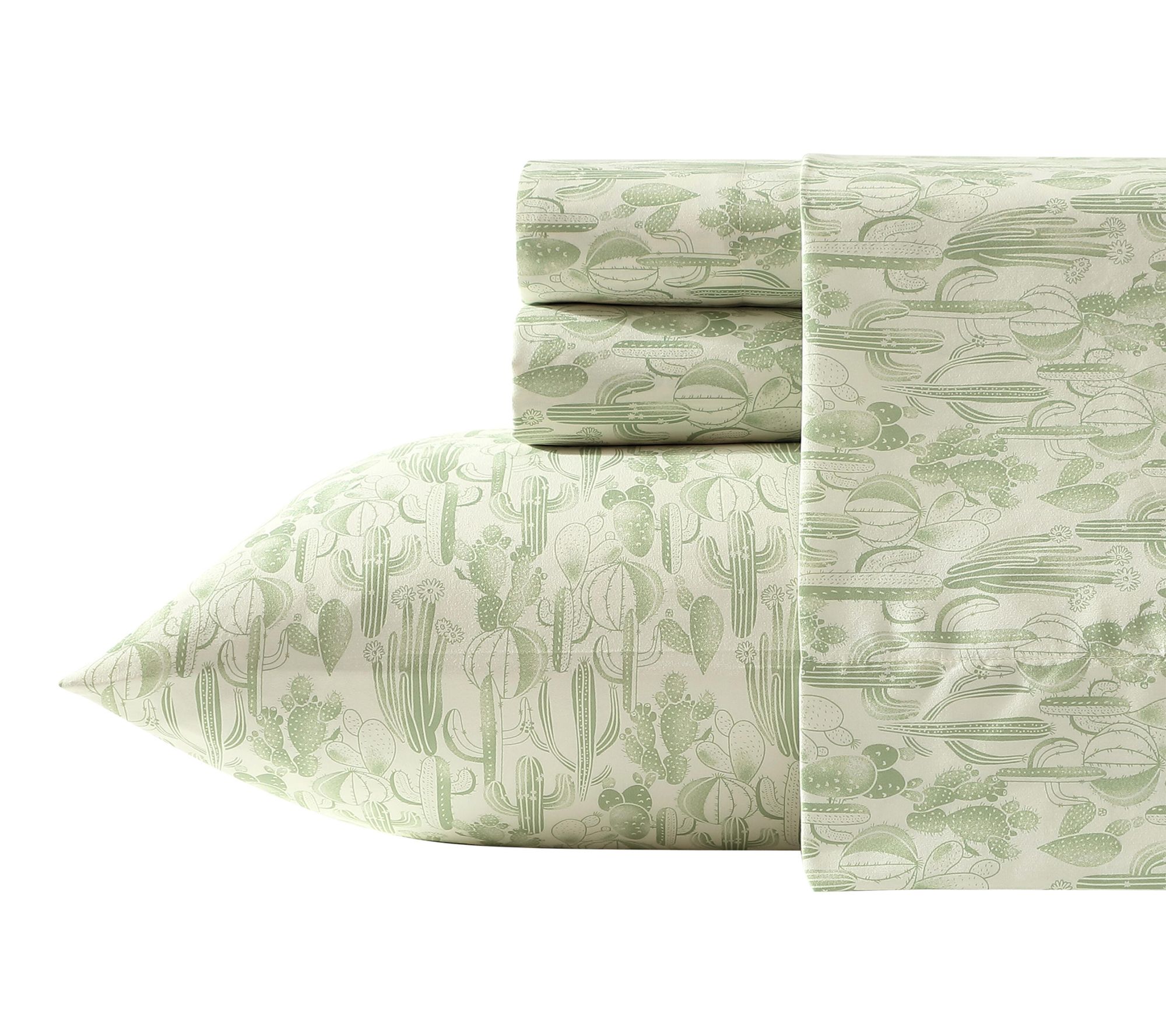 Wrangler Waterc olor Cactus Sag e Green Microfb r Twin Sheet Se