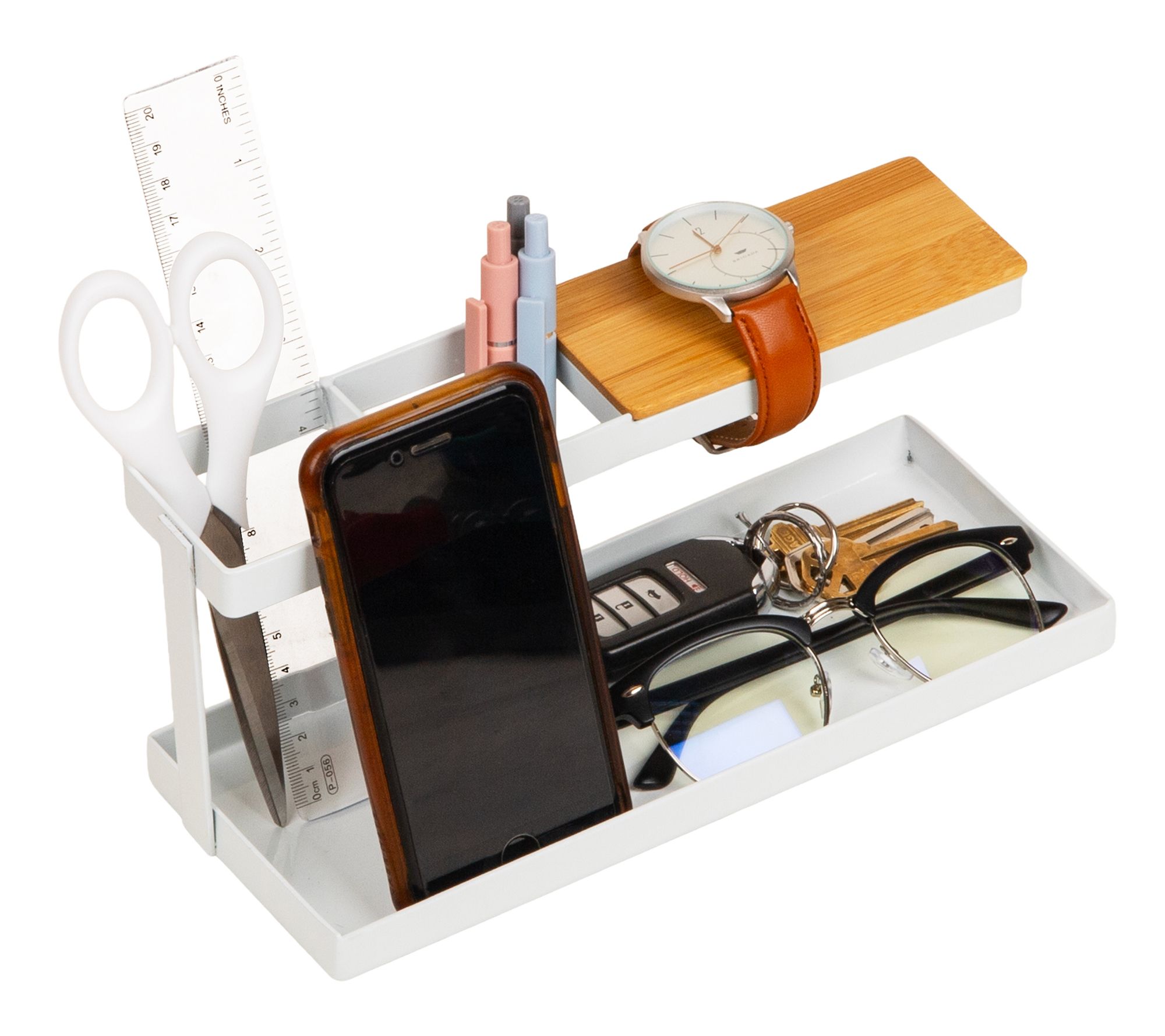 Mind Reader Desktop Organizer, Desktop Dock, Catchall Tray