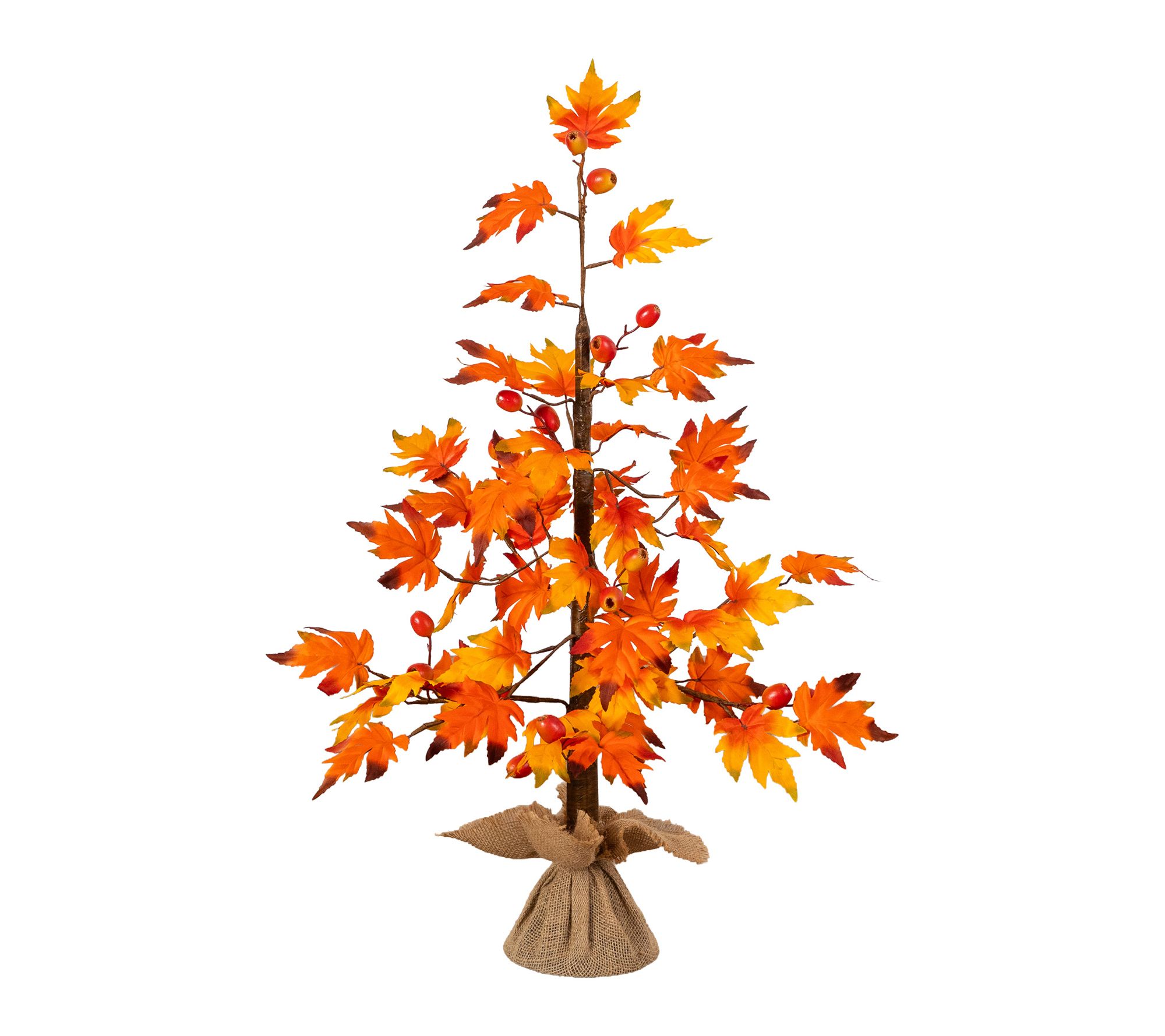 3-ft Maple Tree with Berries in Burlap Base by Nearly Natural