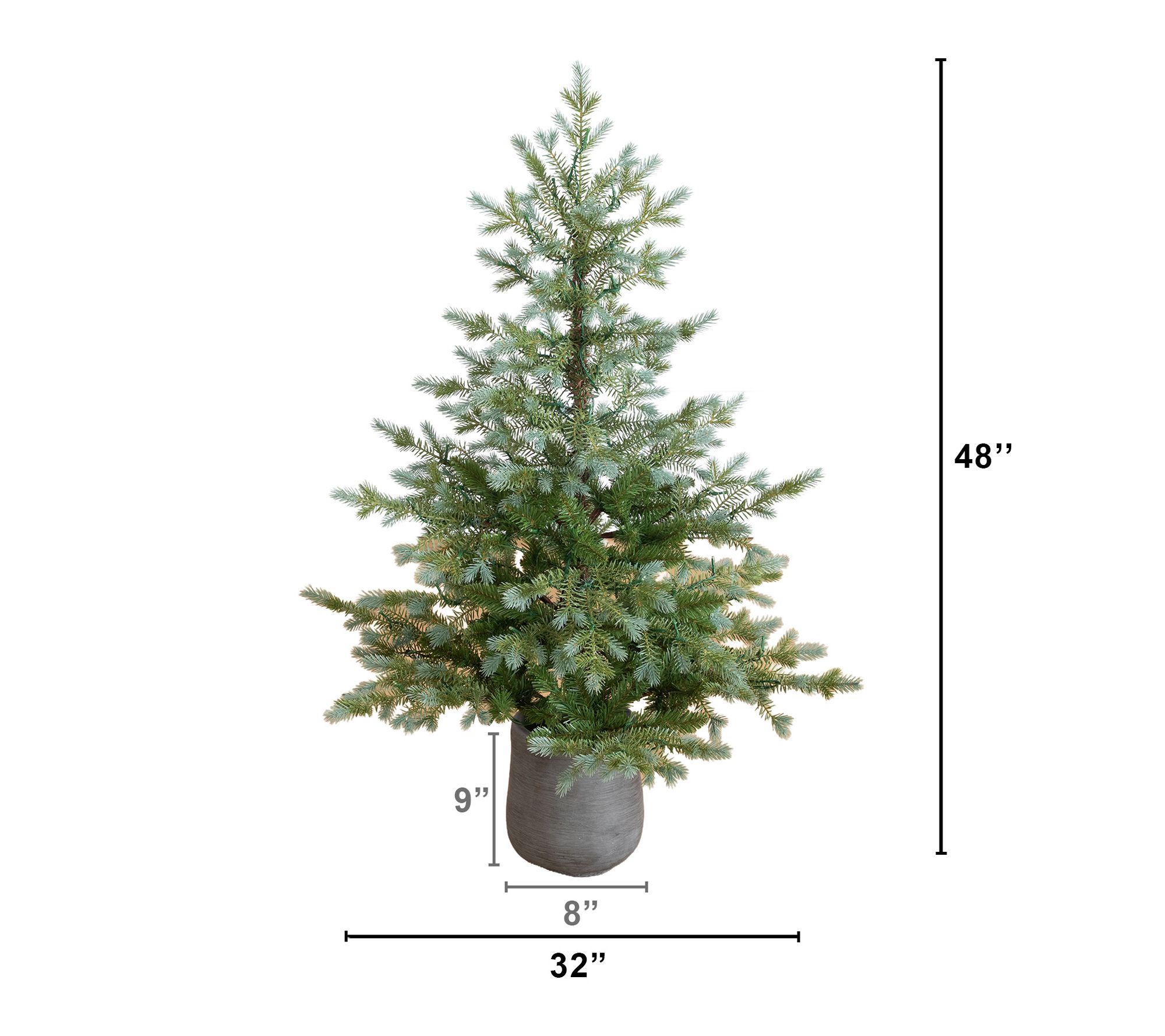 4-ft Pre-Lit Christmas Tree with 60 LED by Nearly Natural | QVC