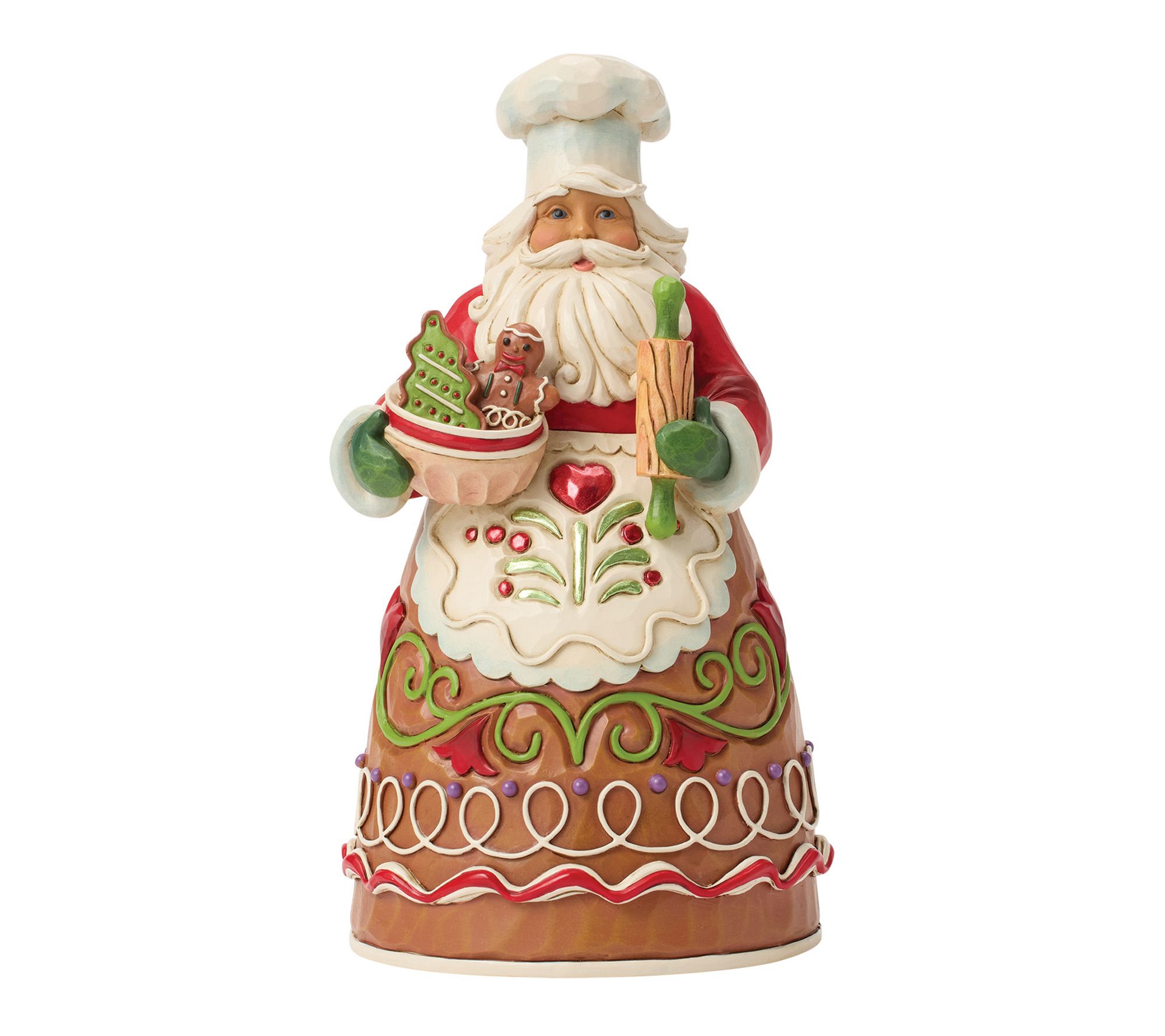 Jim Shore Heartwood Creek Gingerbread Pastry Chef Santa Fig