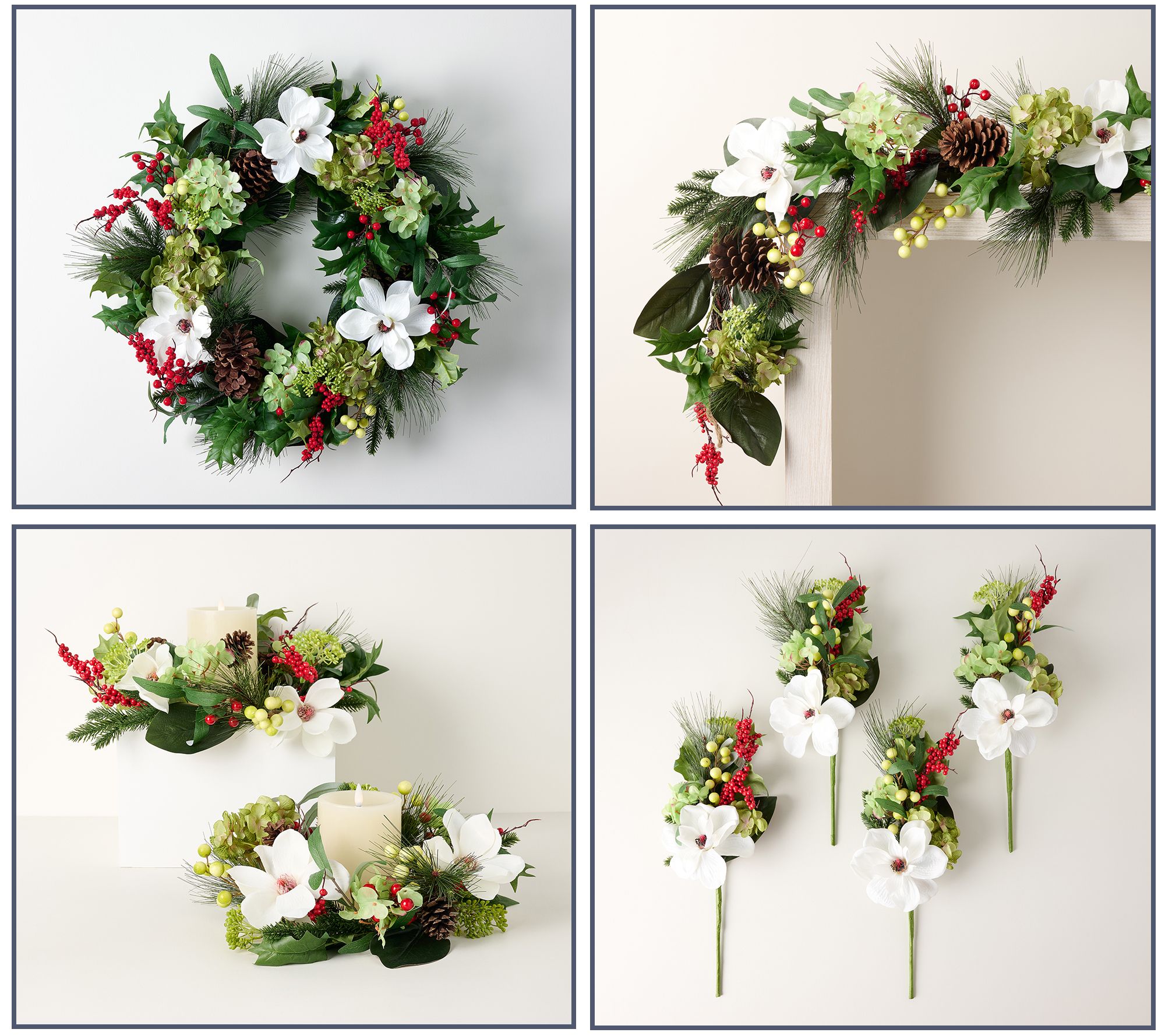 Magnolia Hydrangea and Berry Collection by Valerie