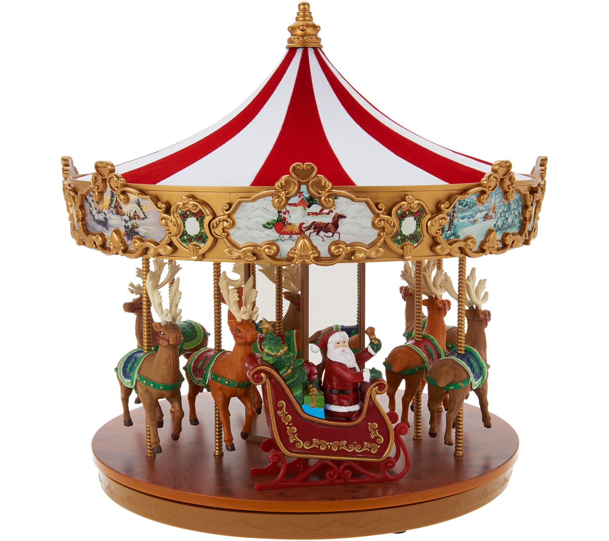 Mr.Christmas Very Merry Lit & Animated Classic Holiday Carousel - Page ...