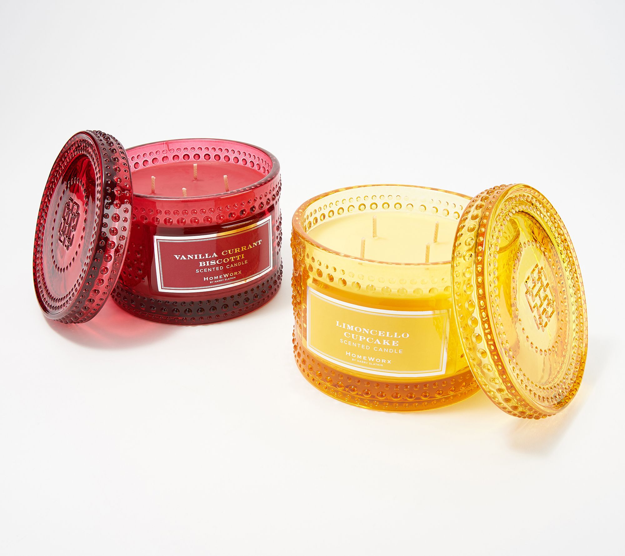 HomeWorx by Harry Slatkin S/2 Luxury Gourmand 4Wick Candles