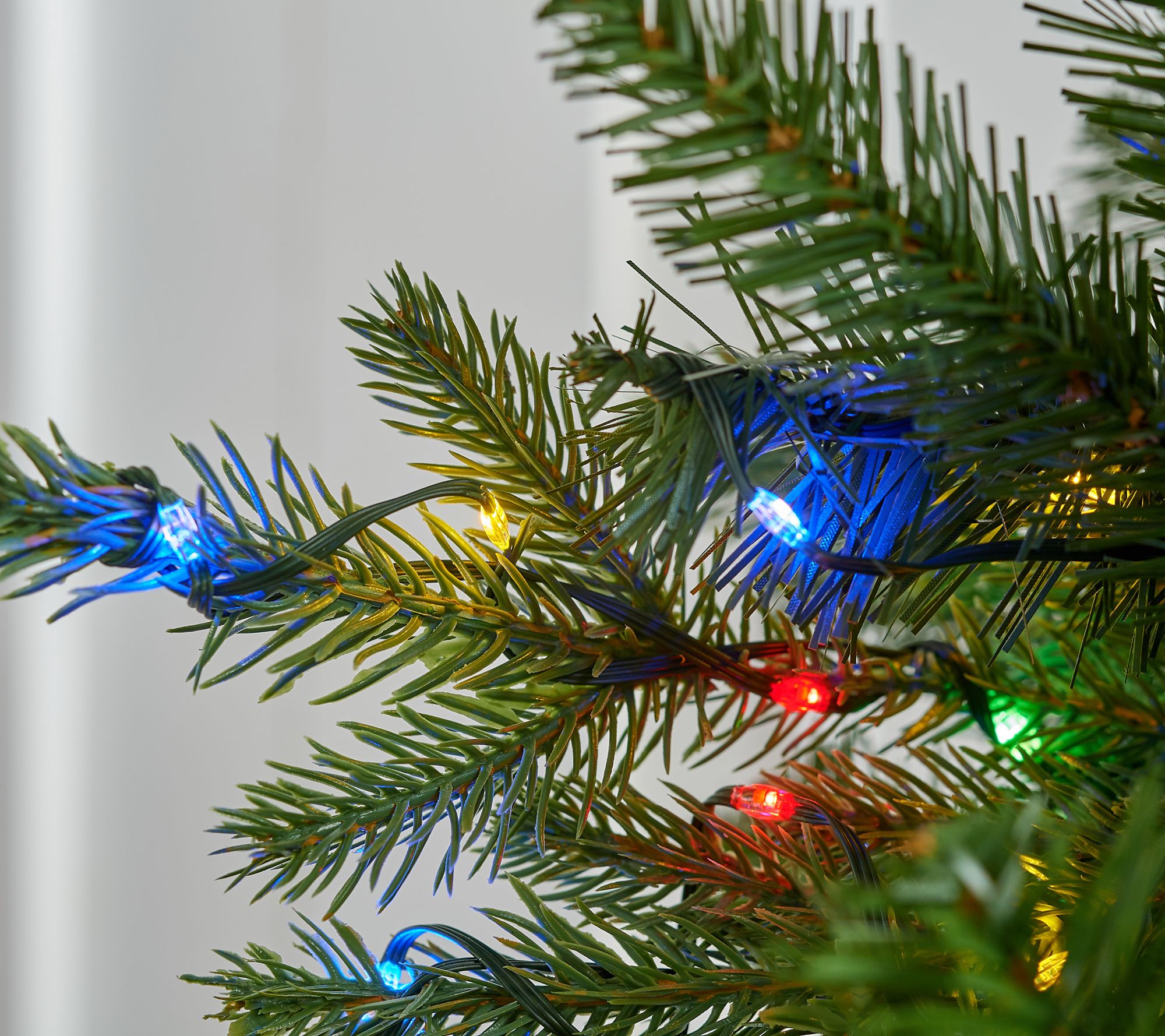 "As Is" Home Reflections 7.5' Green Tree with Color Flip Fairy Lights